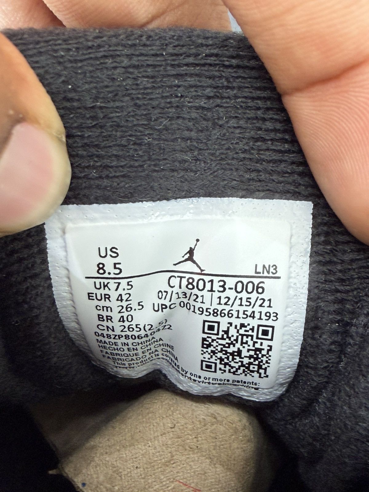 Jordan Brand Air Jordan 12 Playoffs Size 8.5 (2022) Size US 8.5 / EU 41-42 - 10 Thumbnail