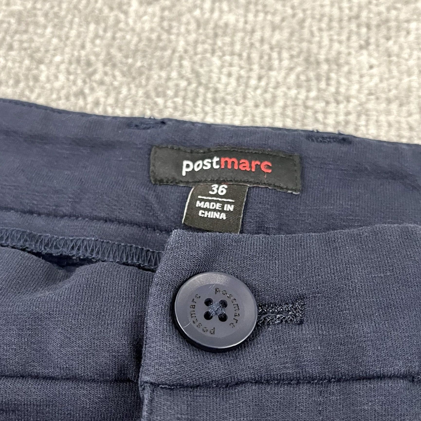 Vintage Post Marc Shorts Men 36 / 7.5" Washed Navy Blue Stretch Golf Chino Preppy Casual Size US 38 / EU 54 - 2 Thumbnail