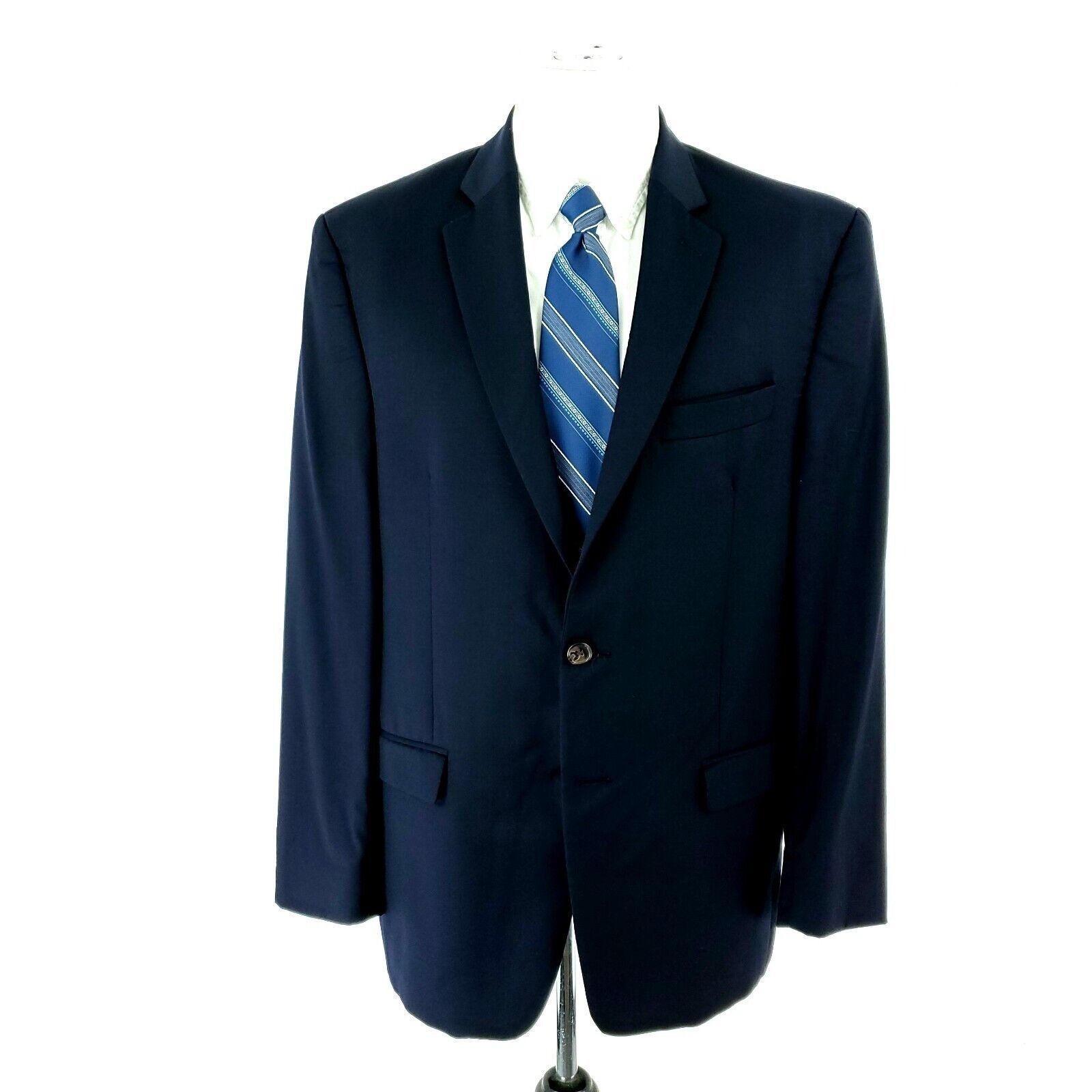 Lauren Ralph Lauren Lauren Ralph Lauren Wool 2 Button Blazer 40R Solid Blue Size 40R - 3 Thumbnail