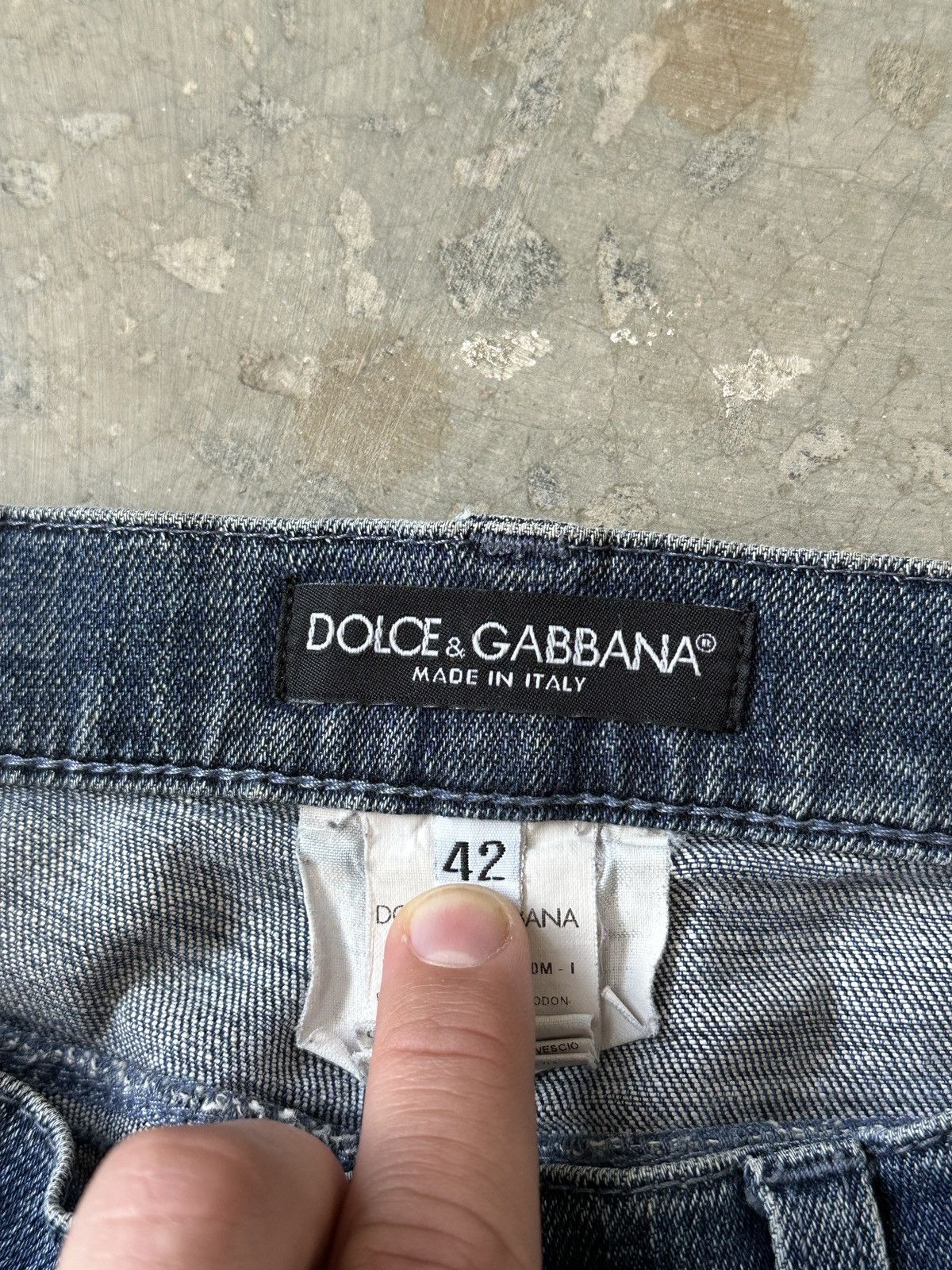 Dolce & Gabbana Crazy Vintage Dolce & Gabbana Jeans Logo Y2k Swag Size 28" / US 6 / IT 42 - 6 Thumbnail