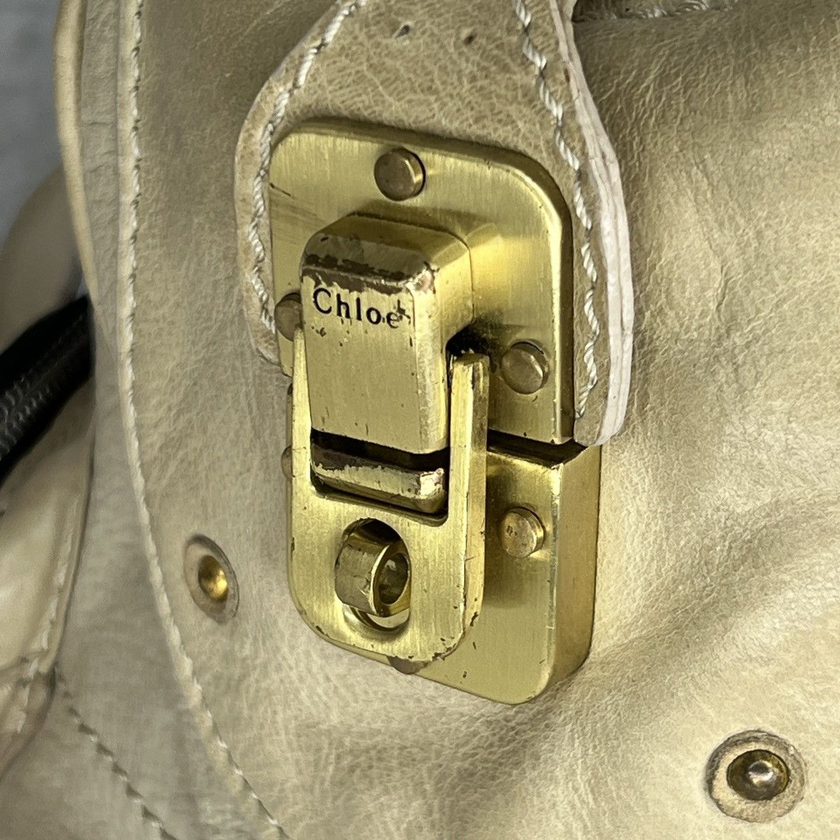 Chloe Vintage Chloe Betty Shoulder Hand Satchel Bag Leather Beige Size ONE SIZE - 7 Thumbnail