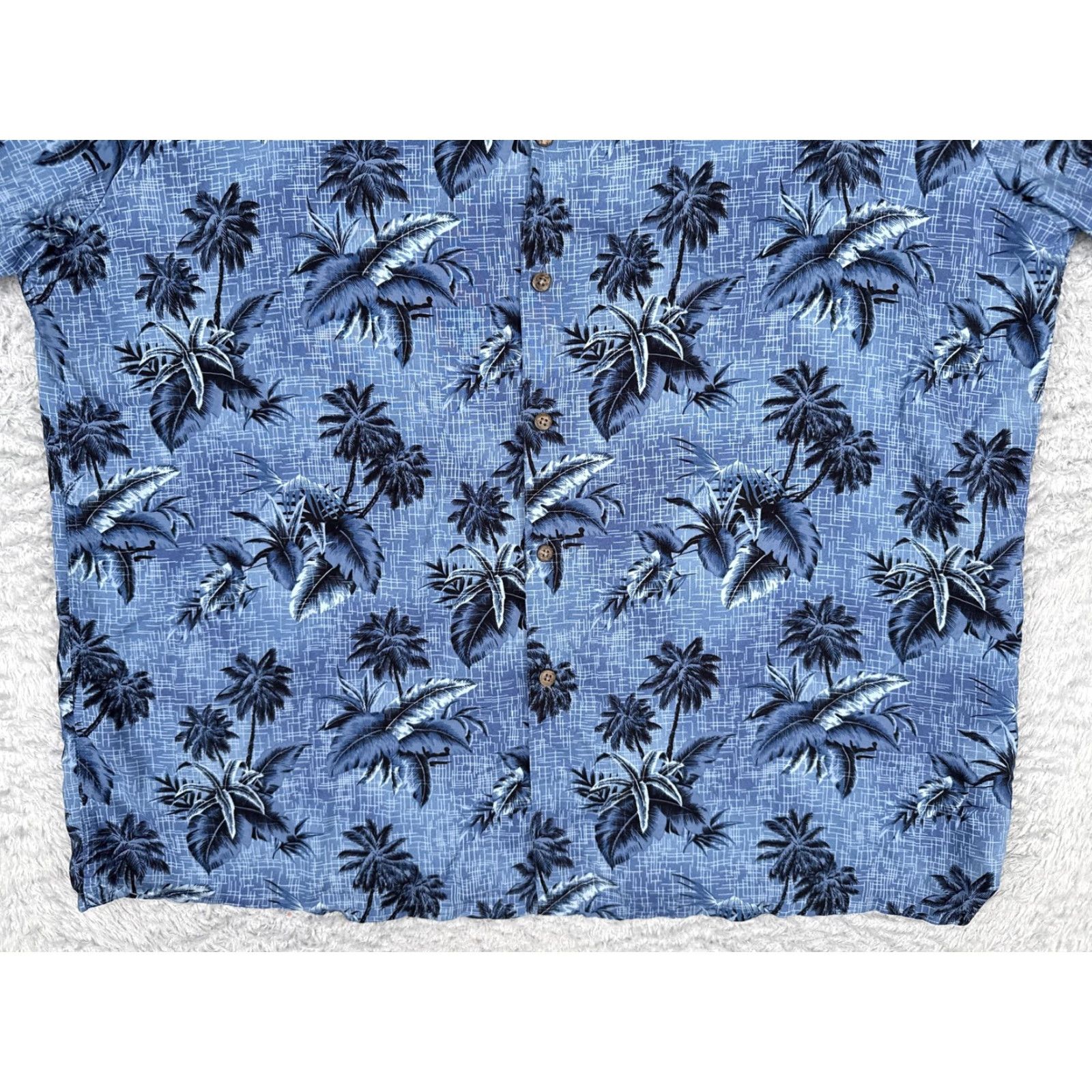 Vintage Campia Shirt Mens 2XL Blue Short Sleeve Hawaiian Palm Tree Button Up Tropical Size US XXL / EU 58 / 5 - 5 Thumbnail