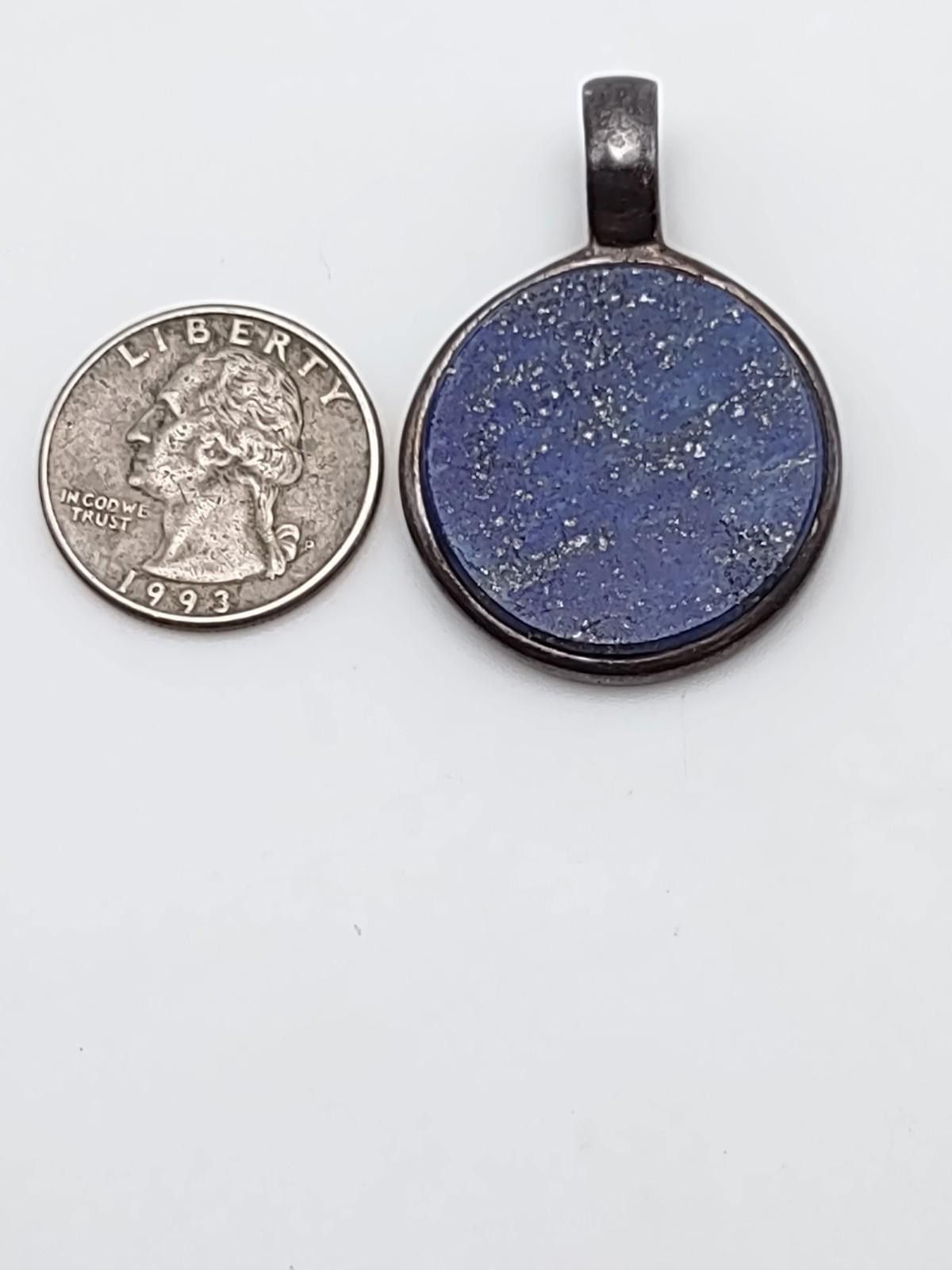 The Unbranded Brand Lapis Lazuli Sterling Silver Pendant 11.6g Starry Blue Size ONE SIZE - 3 Thumbnail