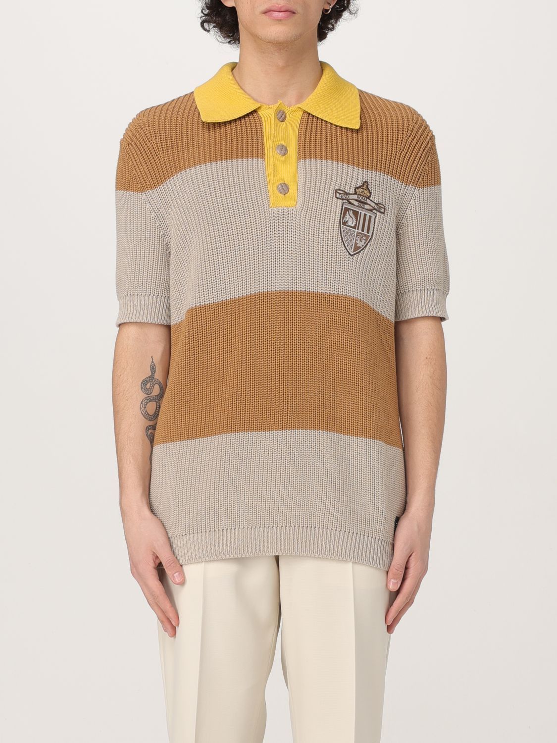 Fendi Fendi Polo Shirt Men Grey Size US S / EU 44-46 / 1 - 1 Thumbnail