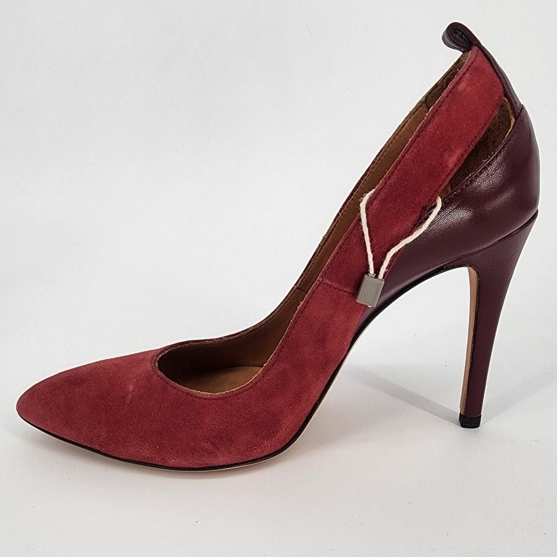 Iro IRO Burgundy Suede/Leather Pumps Women's Size 37 (US 6.5) Size US 6.5 / IT 36.5 - 9 Thumbnail