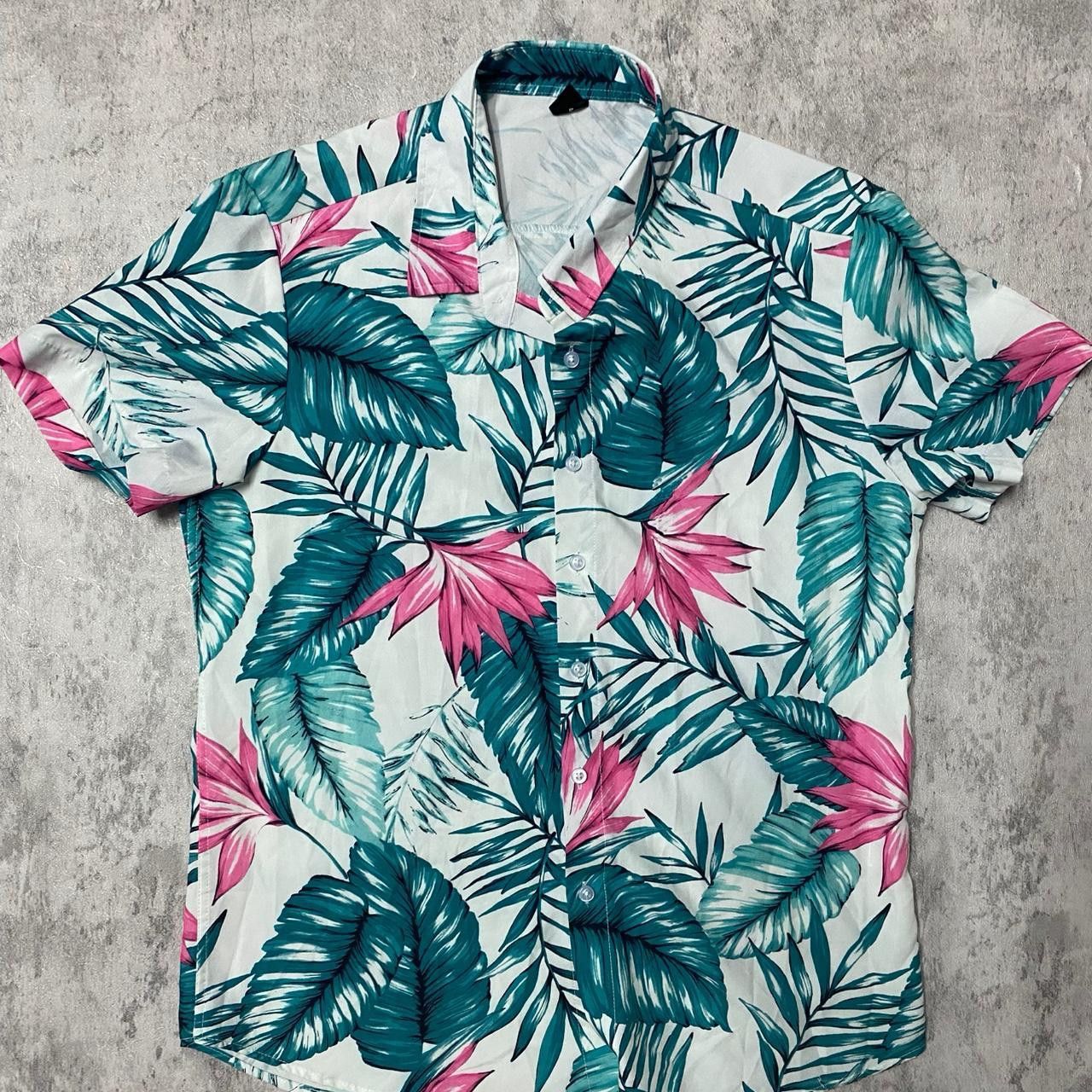 Other White and blue tropical print button-up shirt #tropicalvibes Size US S / EU 44-46 / 1 - 1 Thumbnail