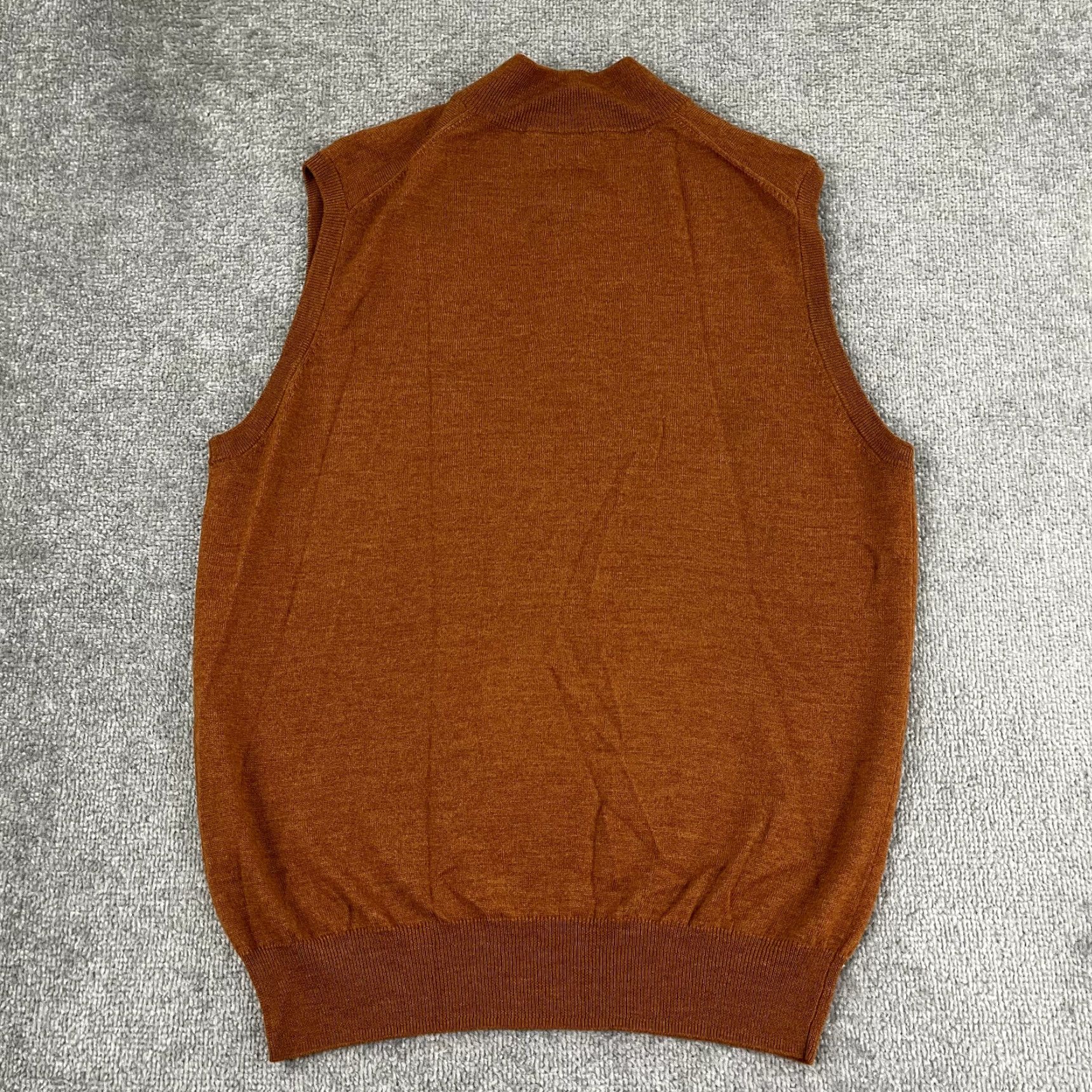 Peter Millar PETER MILLAR Sweater Vest Medium Orange Merino Wool Quarter Zip Pullover Mens Classic Outdoor Size US M / EU 48-50 / 2 - 7 Thumbnail