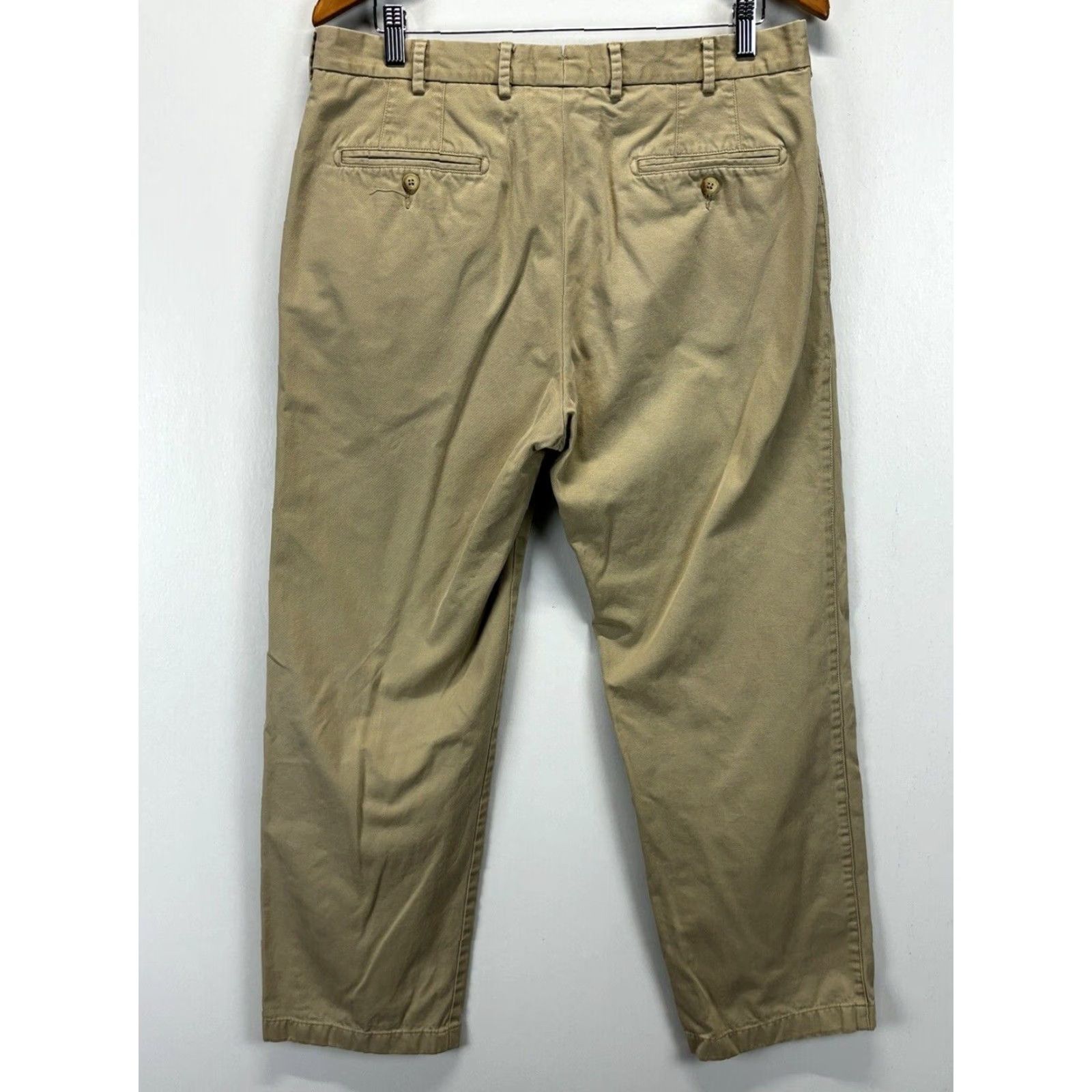 Peter Millar VINTAGE? No — Peter Millar Chino Pants Men 34x29 Flat Front Golf Preppy Tan Cotton GUC Size US 34 / EU 50 - 3 Thumbnail
