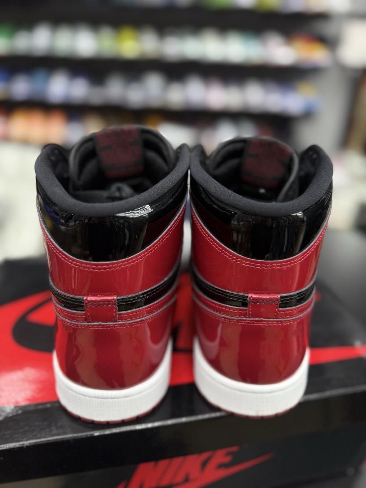 Jordan Brand Size 10.5 - Jordan 1 Retro OG High Patent Bred 555088-063 Size US 10.5 / EU 43-44 - 10 Thumbnail