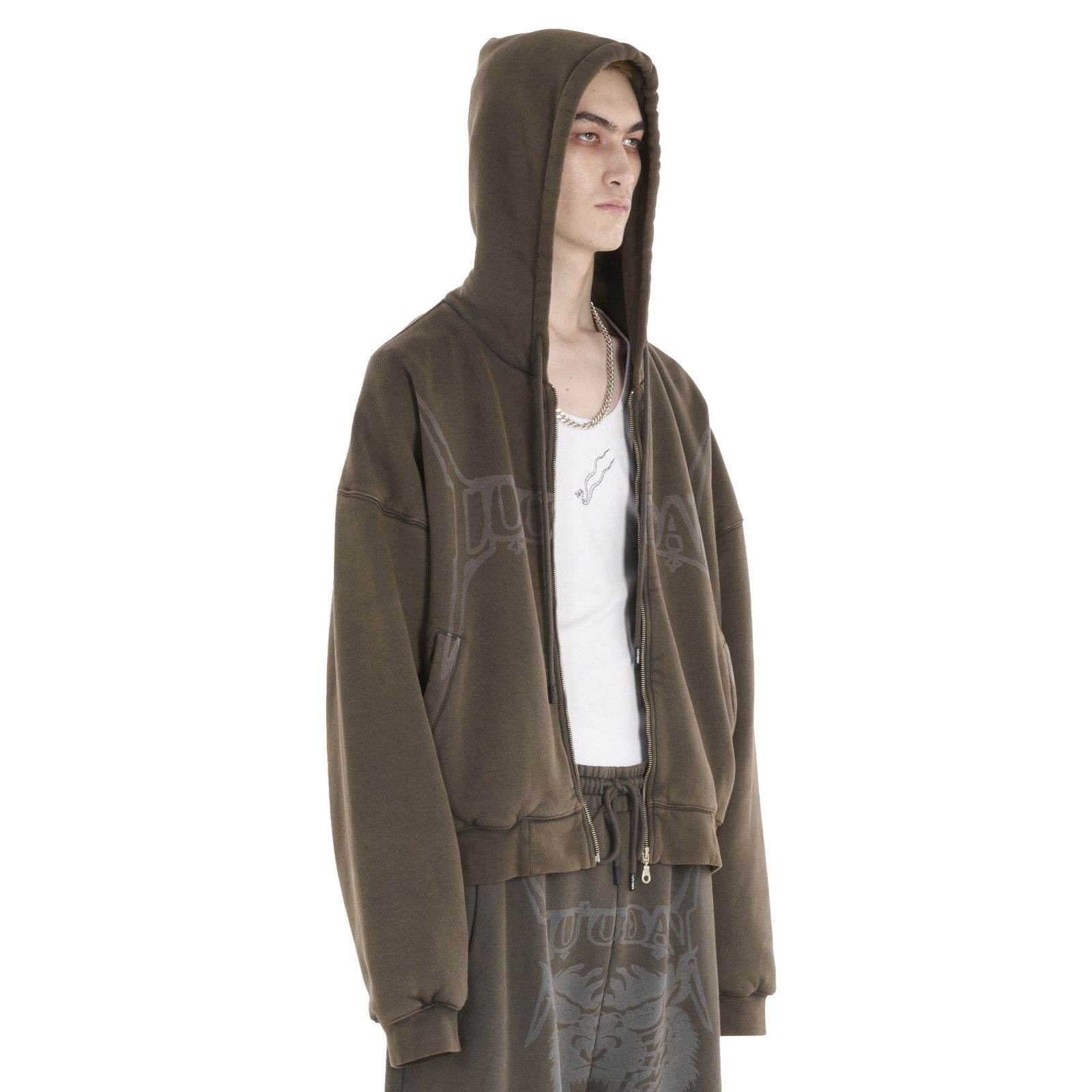 LUU DAN Lu'u Dan Washed Out Zip-Up Hoodie (Sz S, XL Available) Size US XL / EU 56 / 4 - 2 Thumbnail