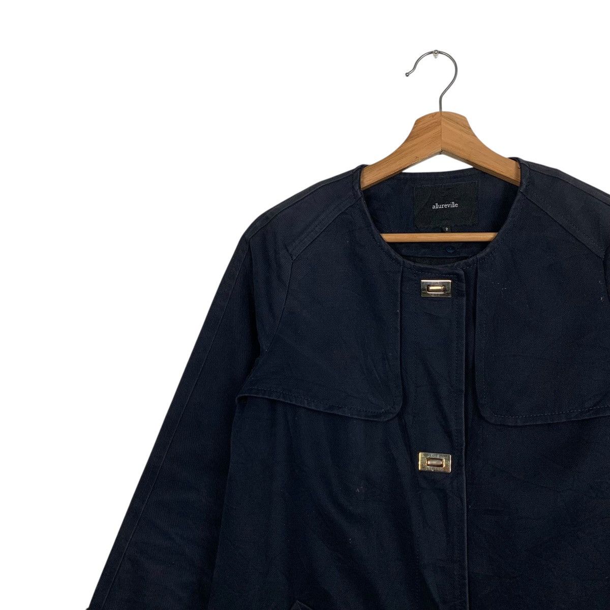 Japanese Brand ALLUREVILLE Made in Japan Poly Rayon Overcoat #1650-C73 Size US S / EU 44-46 / 1 - 7 Thumbnail