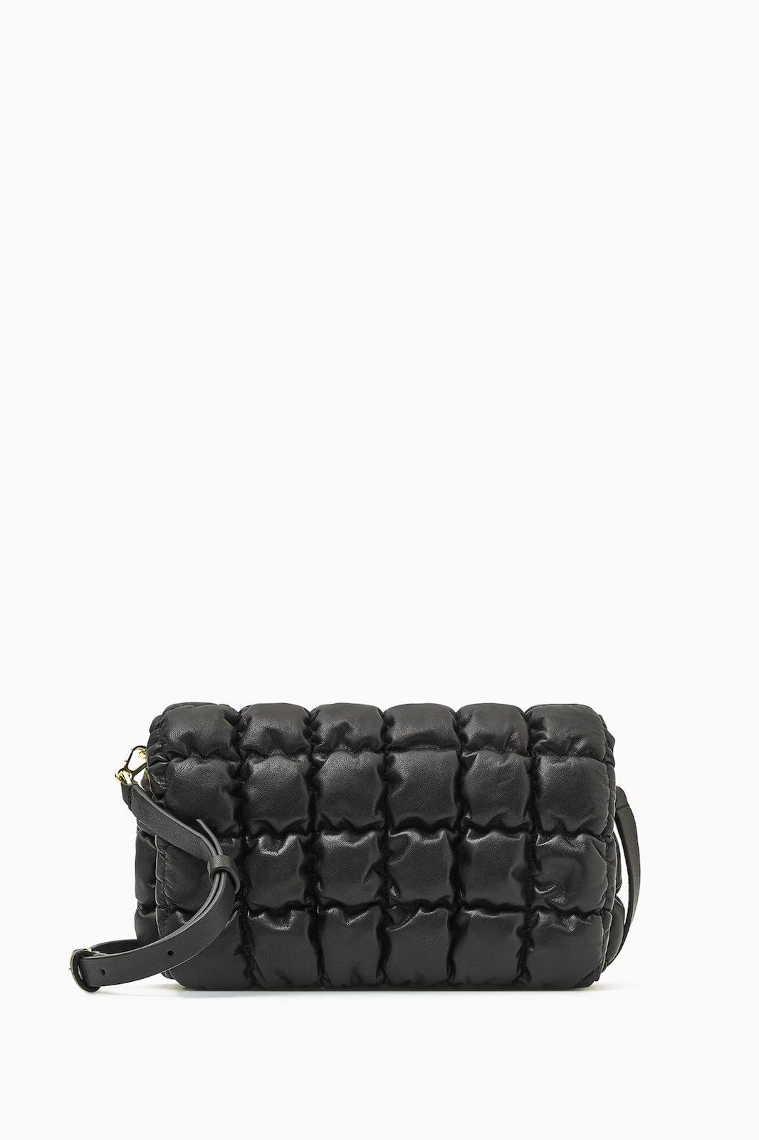 Cos COS BLACK Leather quilted cross body purse Size ONE SIZE - 2 Thumbnail