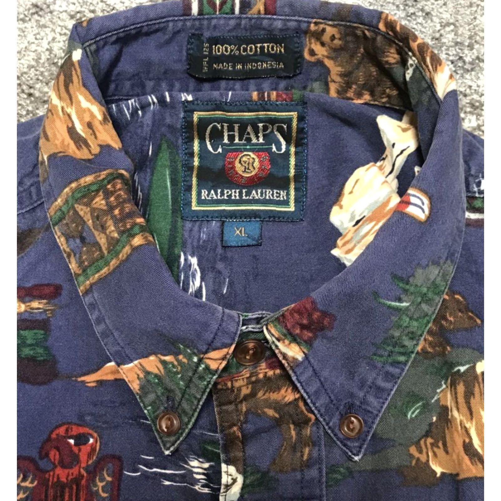 Polo Ralph Lauren Polo Ralph Lauren CHAPS Alaska Print Button-Down Shirt XL Men Multicolor Western Alaska Print Button-Up Shirt - XL Mens Size US XL / EU 56 / 4 - 7 Thumbnail