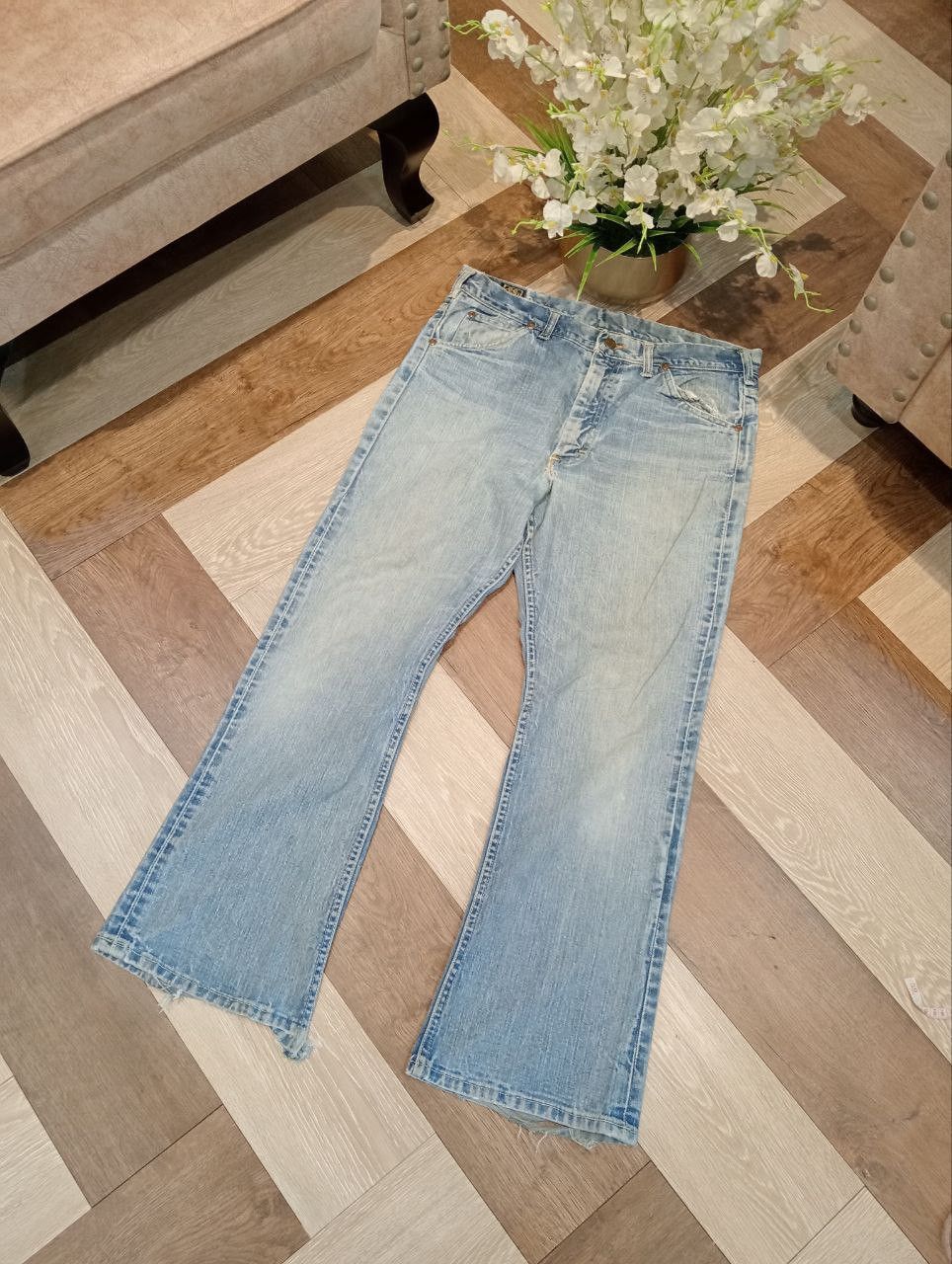 Lee RARE LEE RIDERS VINTAGE SANFORIZED FLARED JEANS - SIZE 34 Size US 34 / EU 50 - 2 Thumbnail
