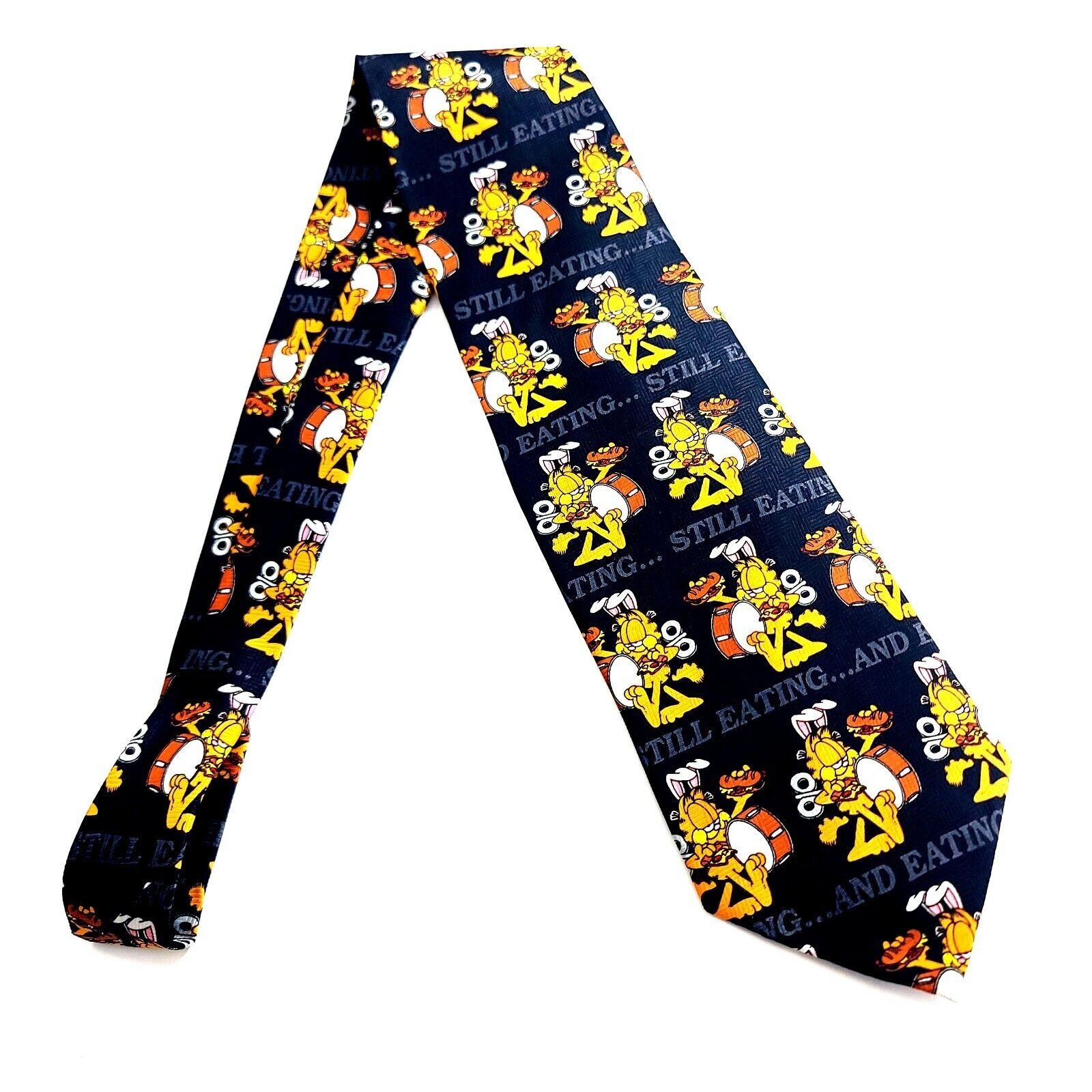 Designer Paws Addiction Black Garfield Black Wide Tie Size ONE SIZE - 6 Thumbnail