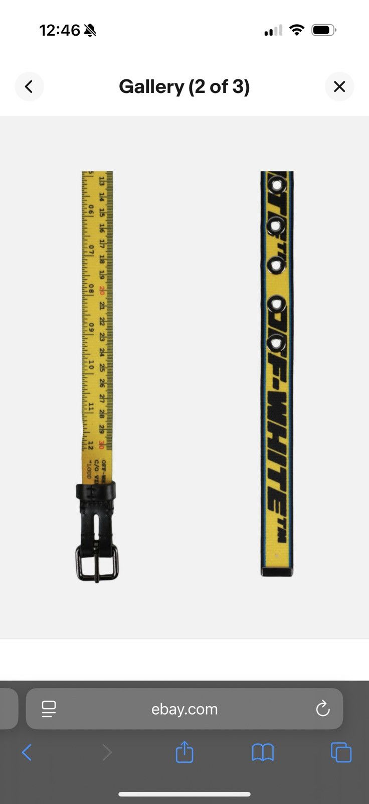 Off-White Off-White Womens Reversible Measuring Tape Belt Size ONE SIZE - 2 Thumbnail