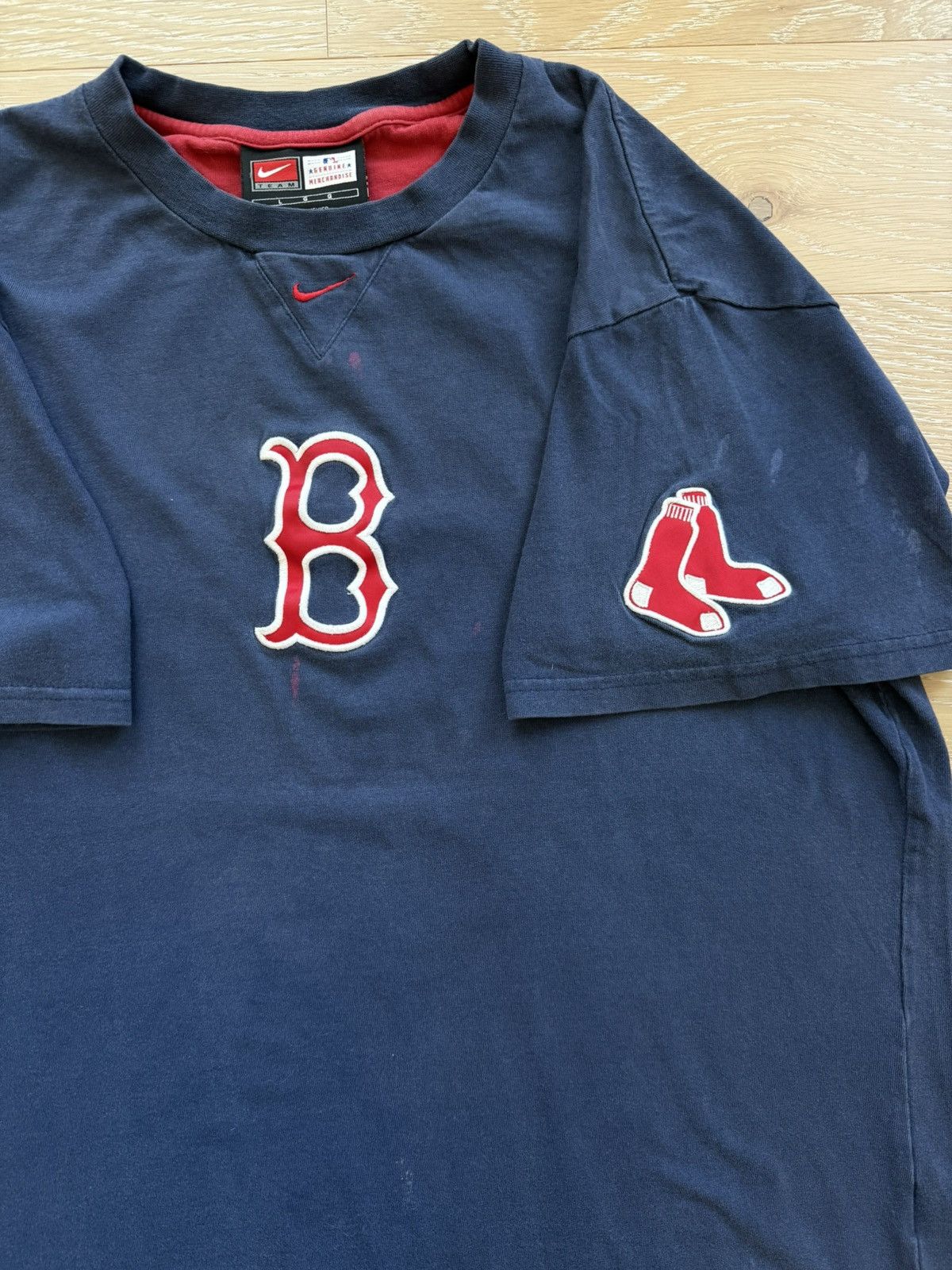 Nike Nike Boston Red Sox Center Check MLB Shirt Size US L / EU 52-54 / 3 - 3 Thumbnail