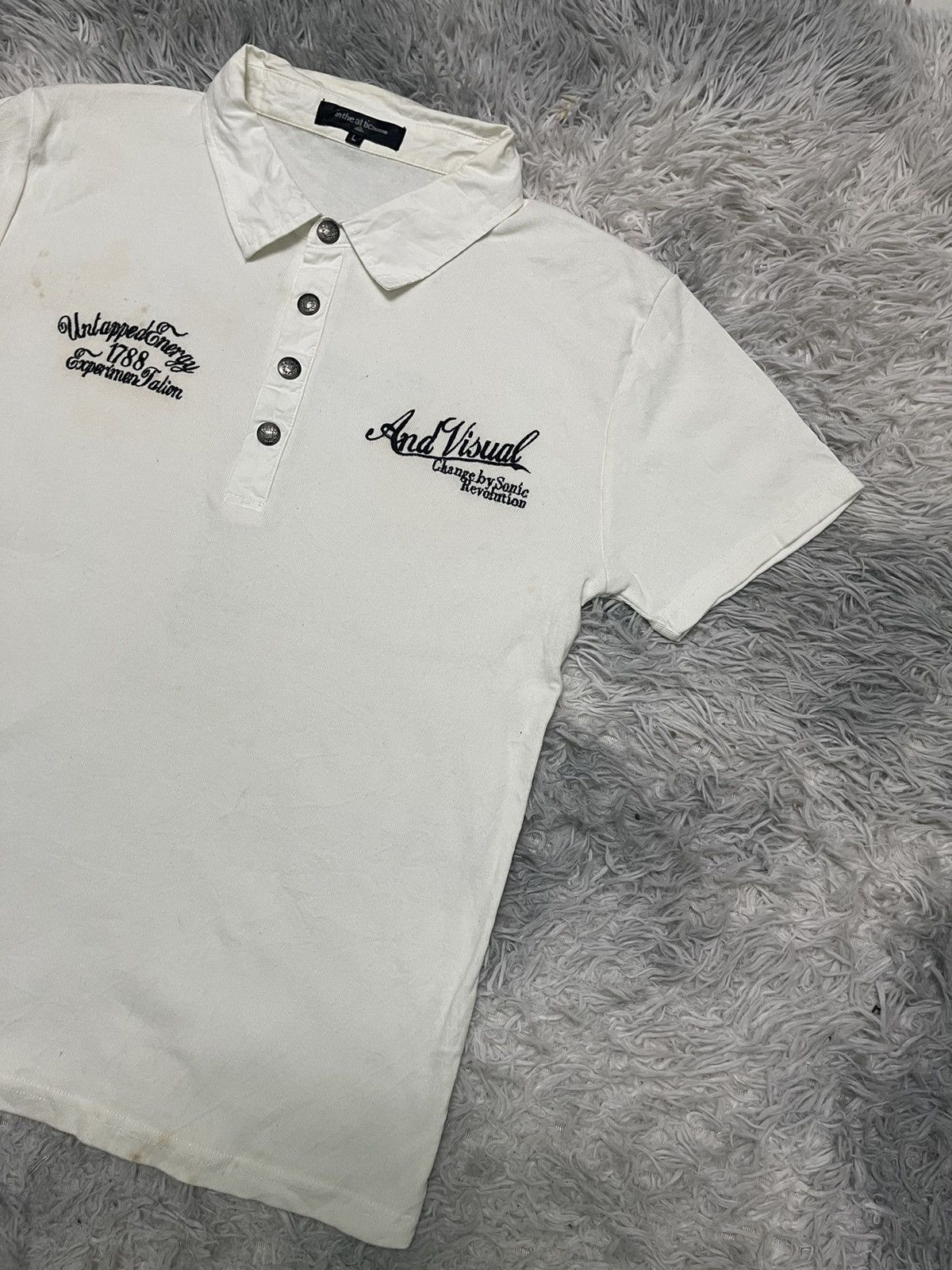 In The Attic 2000s IN THE ATTIC HOMME HALF BUTTON BONES TEES Size US S / EU 44-46 / 1 - 5 Thumbnail