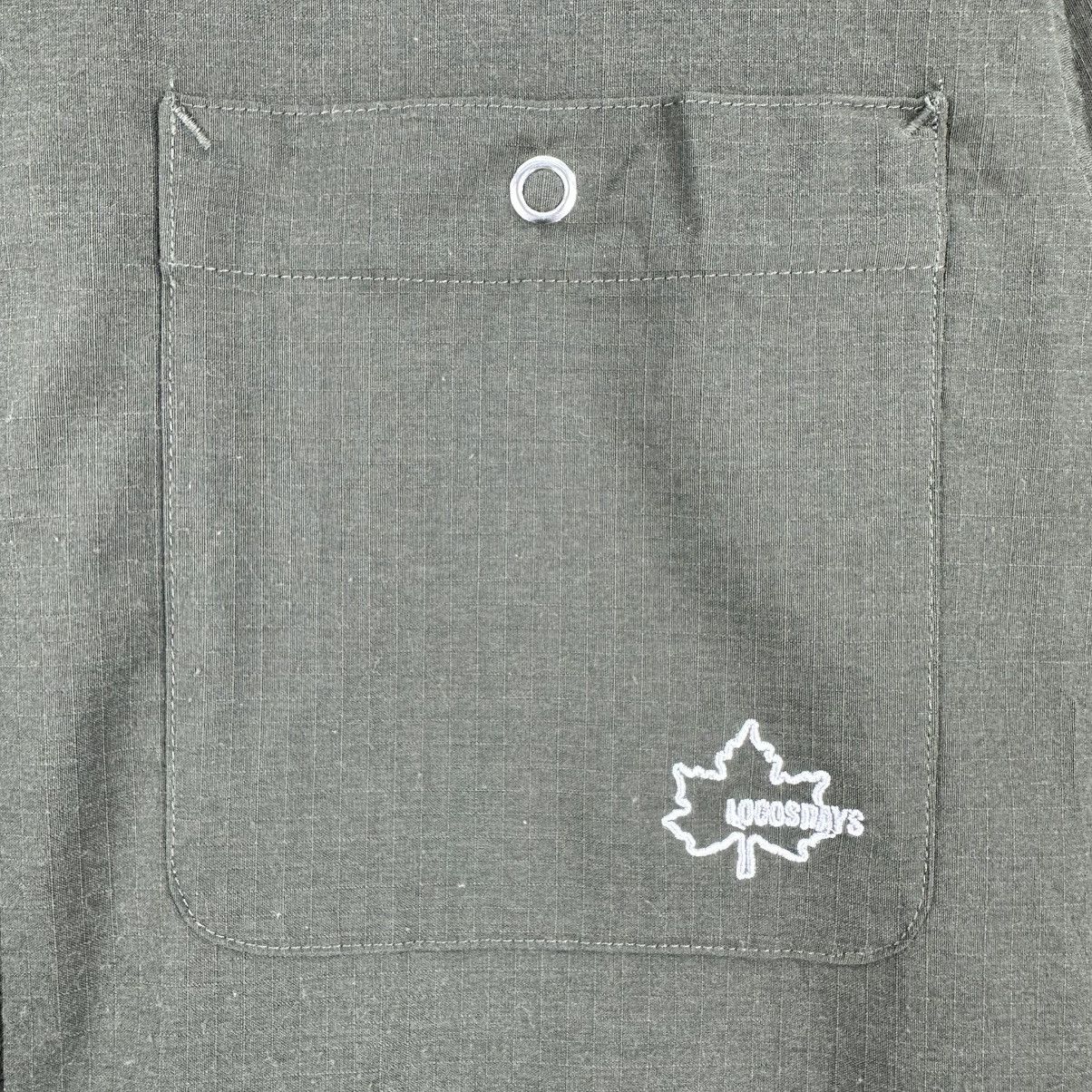 Flannel Logosdays Ripstop Olive Green Flannel Embroidery Logo Pocket Size US S / EU 44-46 / 1 - 8 Thumbnail