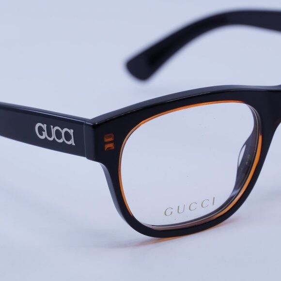 Gucci Gucci GG1796O 003 Eyeglasses Burgundy Crystal on Black 52mm Size ONE SIZE - 4 Thumbnail