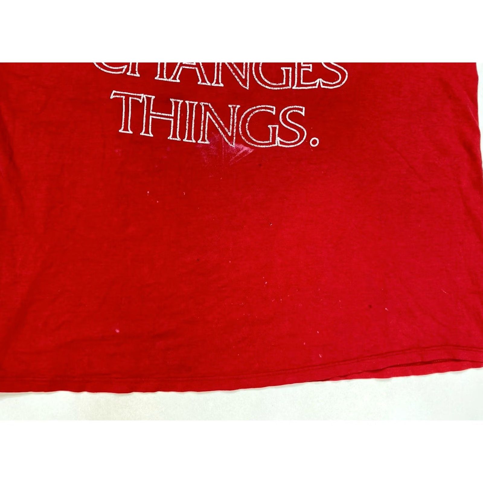 Tultex VINTAGE Prayer Changes Things T-shirt Men XL Red 90s Size US XL / EU 56 / 4 - 3 Thumbnail