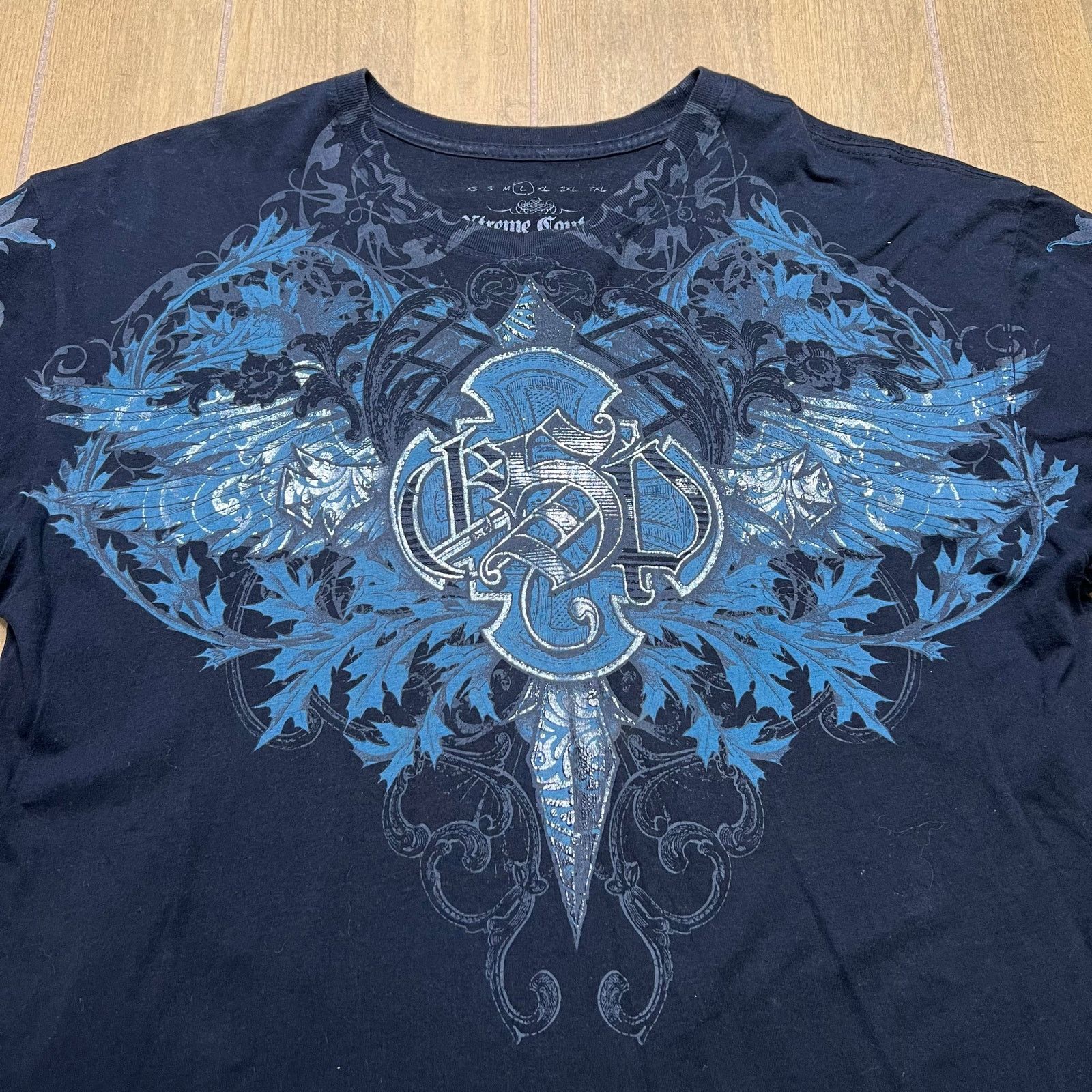 Vintage Y2K Xtreme Couture Affliction Style T Shirt Black Sz Large Size US L / EU 52-54 / 3 - 2 Thumbnail
