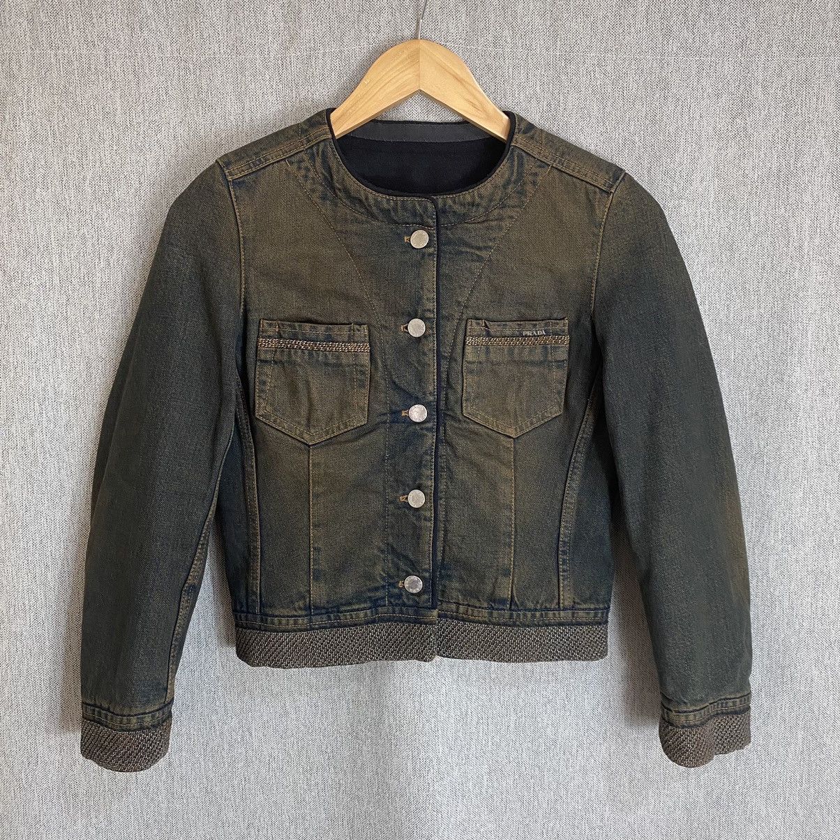 image of Prada - Womens Trucker Denim Jacket 2006 (Size XS)