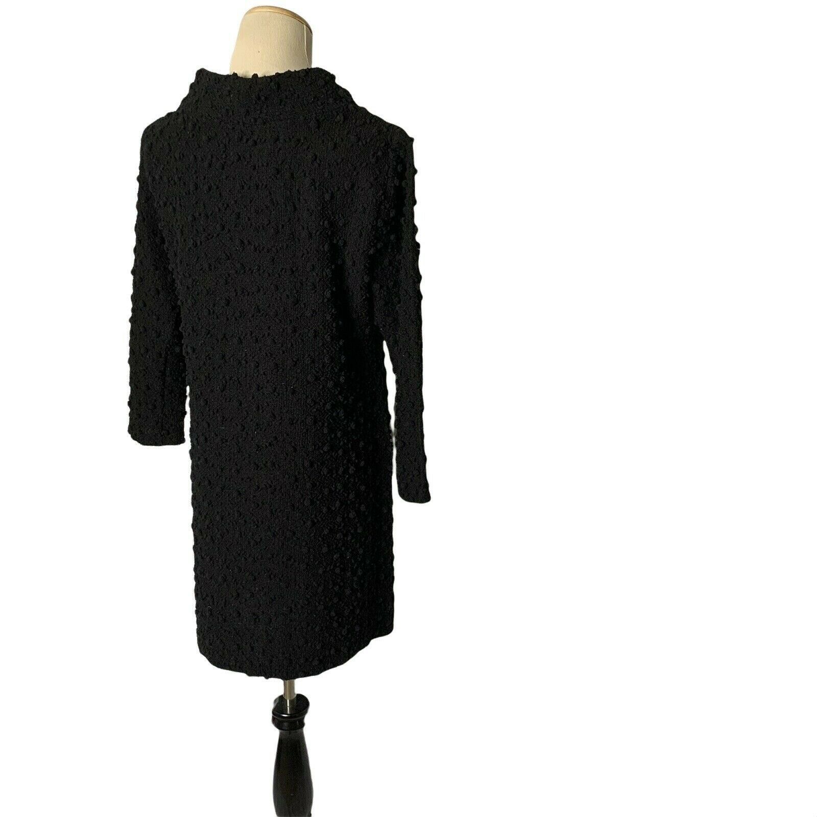 Anthropologie Uncle Frank Black High Neck Pom Pom Sweater Mini Dress M Size M / US 6-8 / IT 42-44 - 9 Thumbnail