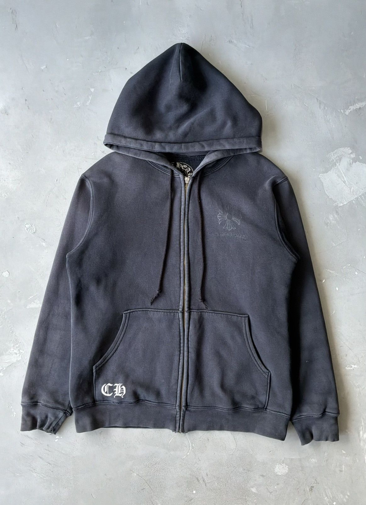 Chrome Hearts 2000s Chrome Hearts - Tonal Cross Thermal Zip Hoodie Size US M / EU 48-50 / 2 - 2 Thumbnail
