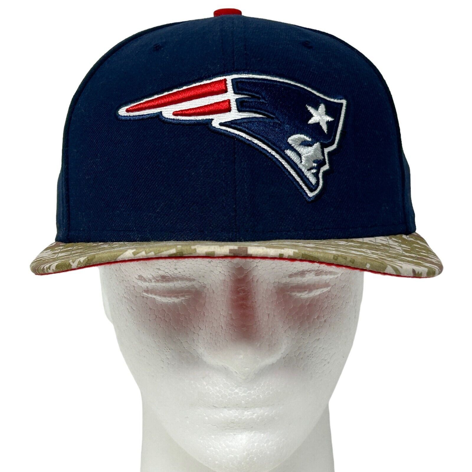 New Era New England Patriots Hat Baseball Cap Blue New Era NFL 7 1/4 Size ONE SIZE - 2 Thumbnail