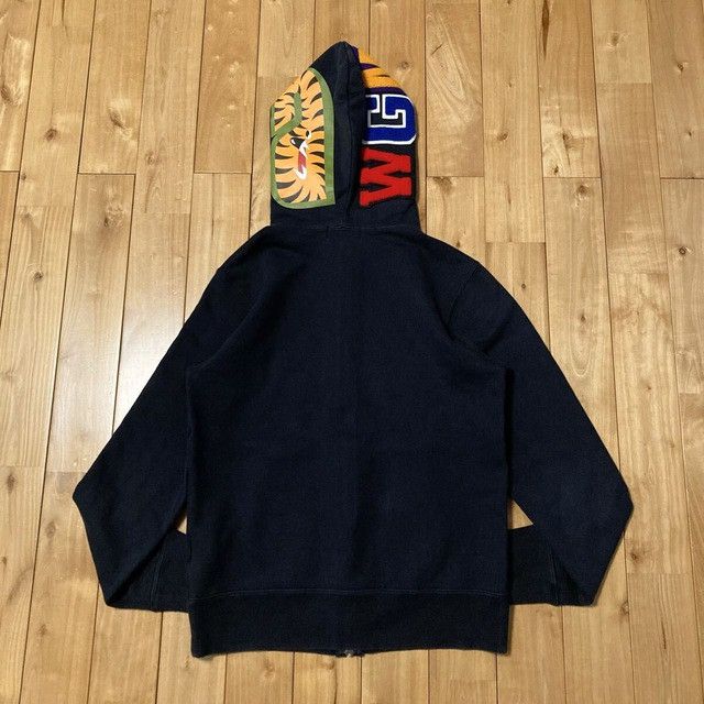 Bape BAPE WGM Shark Full Zip Hoodie Black a bathing ape Size US M / EU 48-50 / 2 - 3 Thumbnail