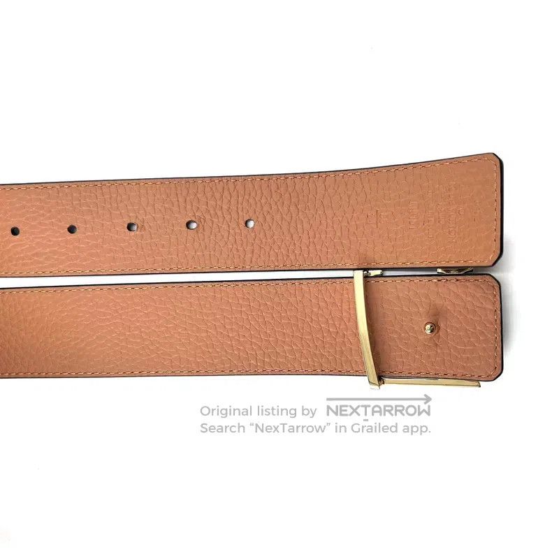 Louis Vuitton Louis Vuitton Black Brown Gold Buckle Belt Size ONE SIZE - 7 Thumbnail
