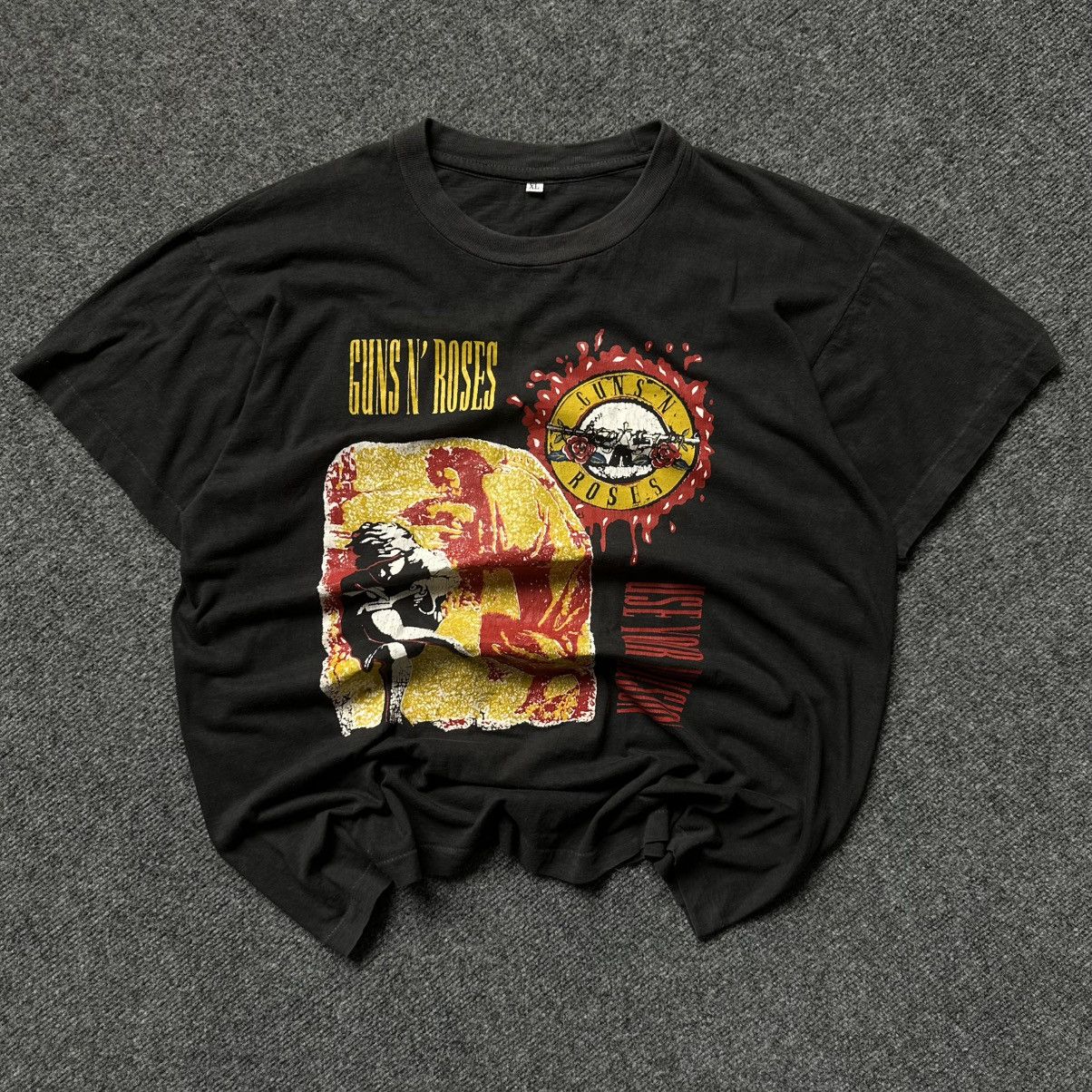 Guns N' Roses VTG Adult Guns N Roses T-shirts Big Logo Single Stitch Y2K Size US XL / EU 56 / 4 - 5 Thumbnail