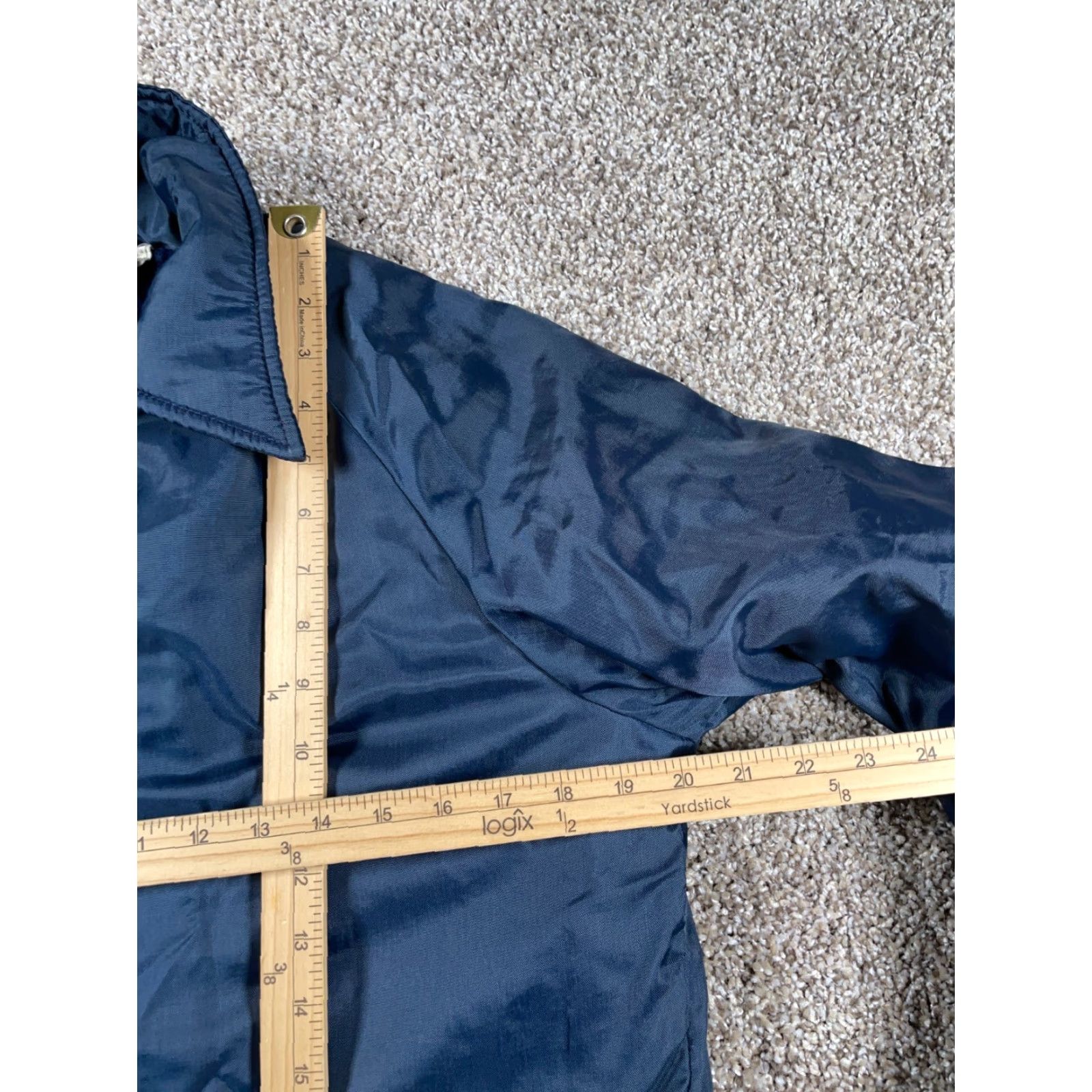Dunbrooke VTG Dunbrooke Jacket Deep Pile Fleece Lined Blue Dark Blue Snap Button Adult 36 Regular Men Vintage Casual Workwear Size US XXS / EU 40 - 6 Thumbnail