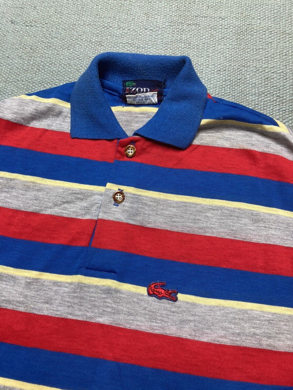 Izod × Vintage VTG iZod lacoste striped polo shirt thin soft size 20 Size S / US 4 / IT 40 - 4 Thumbnail