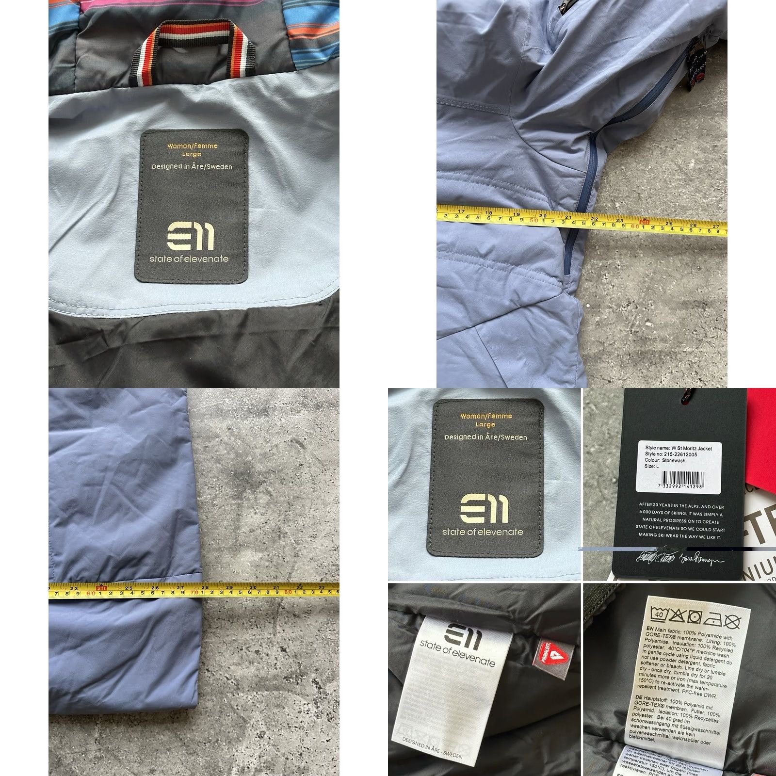 Vintage STATE OF ELEVENATE E11 JACKET GORE-TEX SKI WOMEN'S L STONEWASH WATERPROOF Puffer Jacket Size L / US 10 / IT 46 - 9 Thumbnail