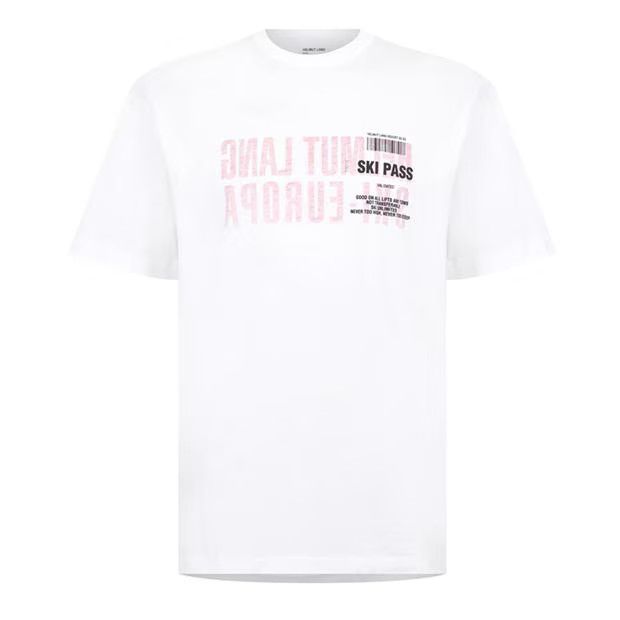 image of Helmut Lang O1G2R1Mq0524 Ski Logo T-Shirt In White, Men's (Size XL)