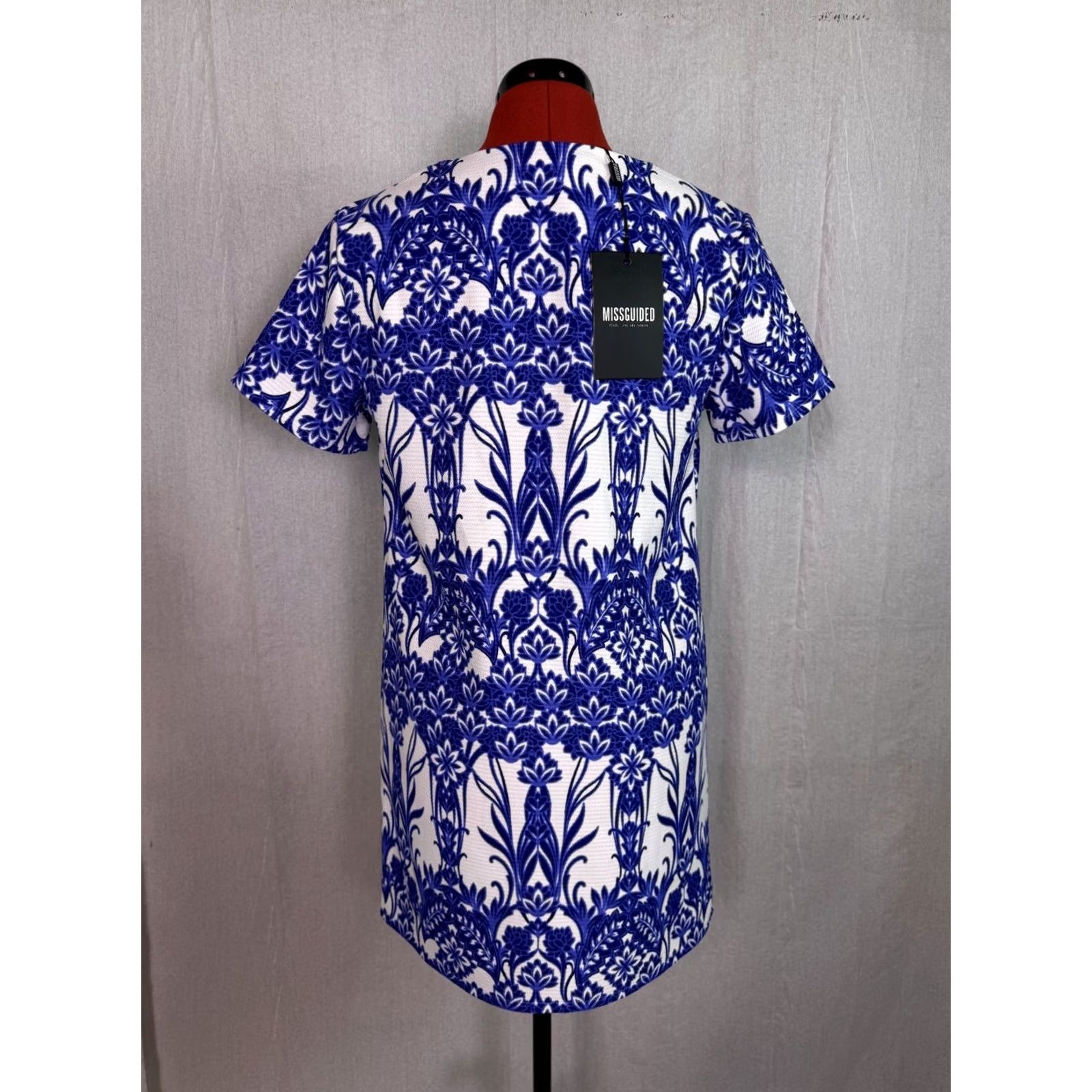 Missguided VINTAGE Missguided Blue White Floral Mini Dress Size 4 Boho 70s Womens Size S / US 4 / IT 40 - 4 Thumbnail