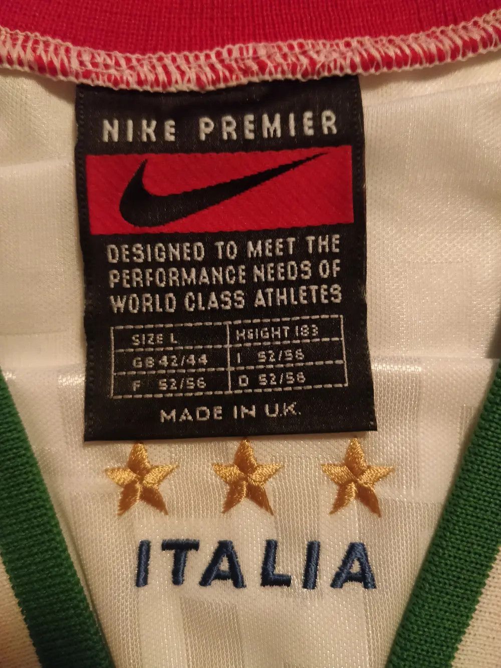Nike Italy 1996 BNWT Rare Jersey Nike Size US L / EU 52-54 / 3 - 3 Thumbnail