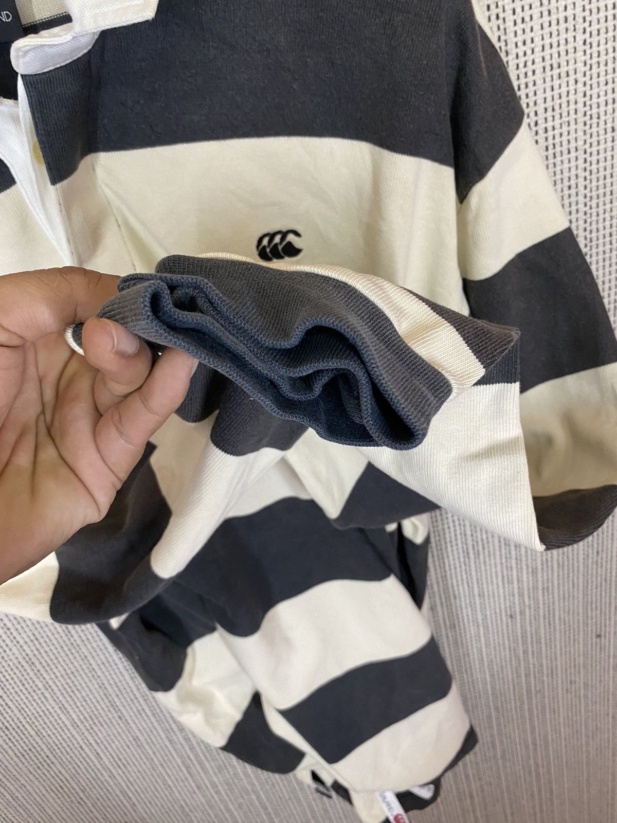 Canterbury of New Zealand × Vintage ‼️CANTERBURY OF NEW ZEALAND RUGBY SHIRT STRIPED 100years‼️ Size US XL / EU 56 / 4 - 5 Thumbnail