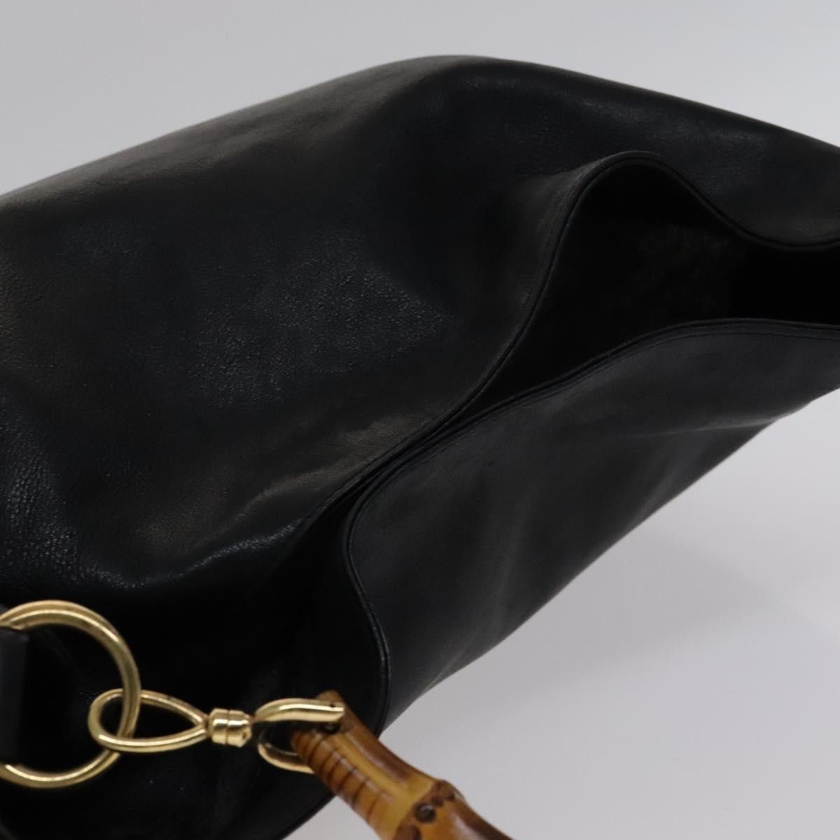 Gucci GUCCI Bamboo Hand Bag Leather Black Size ONE SIZE - 6 Thumbnail