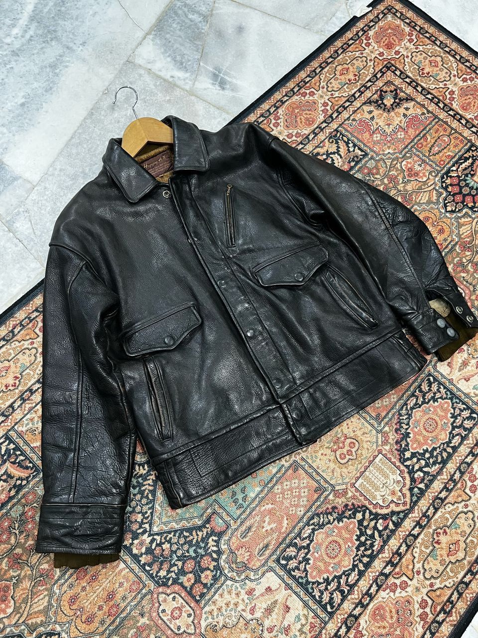 Vintage Vintage 60’s Leather Jacket Size US M / EU 48-50 / 2 - 3 Thumbnail