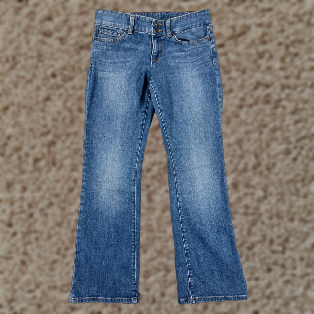 Tommy Hilfiger Tommy Hilfiger Jeans Womens 27 Blue Denim Flared Low Rise Cotton Blend Pant Size 27" / US 4 / IT 40 - 1 Thumbnail