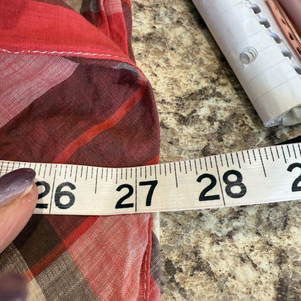 Robert Talbott Talbott size 10, red and white/gray pleated skirt Size 32" / US 10 / IT 46 - 7 Thumbnail