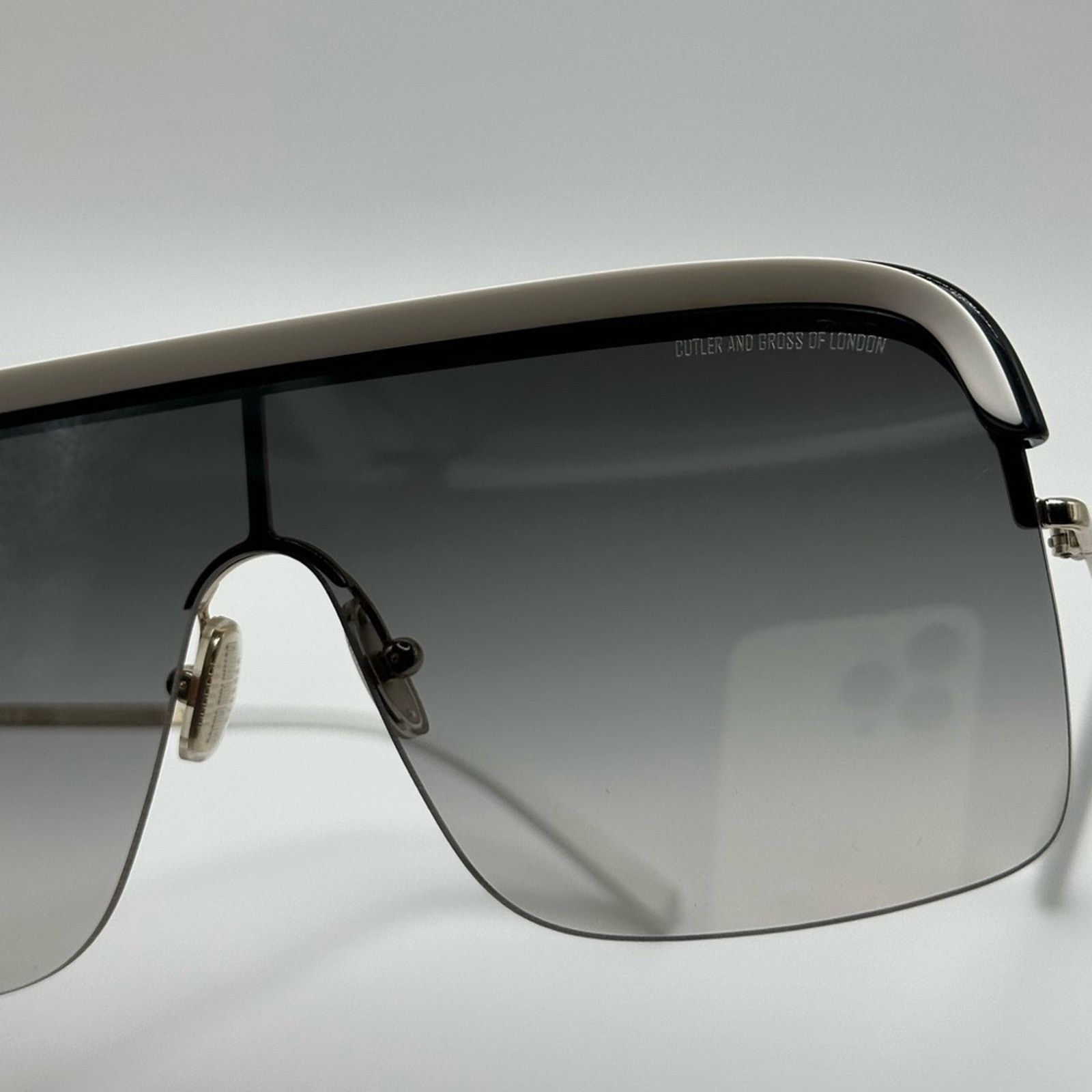 Cutler and Gross NEW CUTLER AND GROSS CG1328S 002 Black/White Unisex Size ONE SIZE - 7 Thumbnail