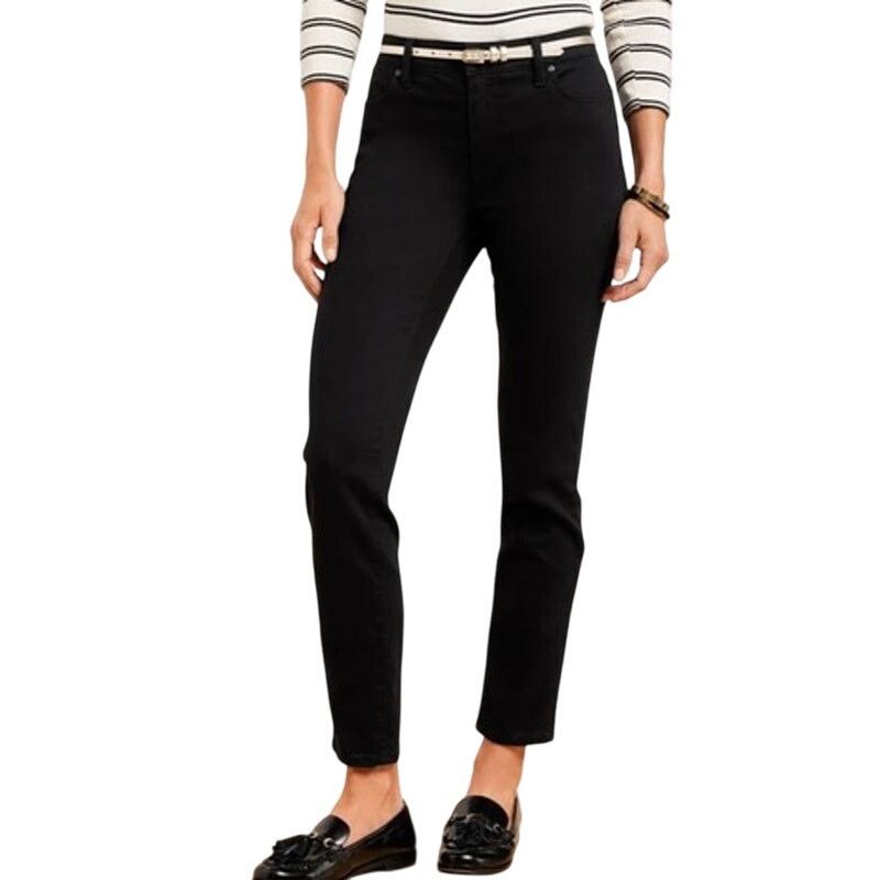 Other Talbots Slim Ankle Jean 14 Stretch Black Goth Tailored Size 36" / US 14 / IT 50 - 2 Thumbnail
