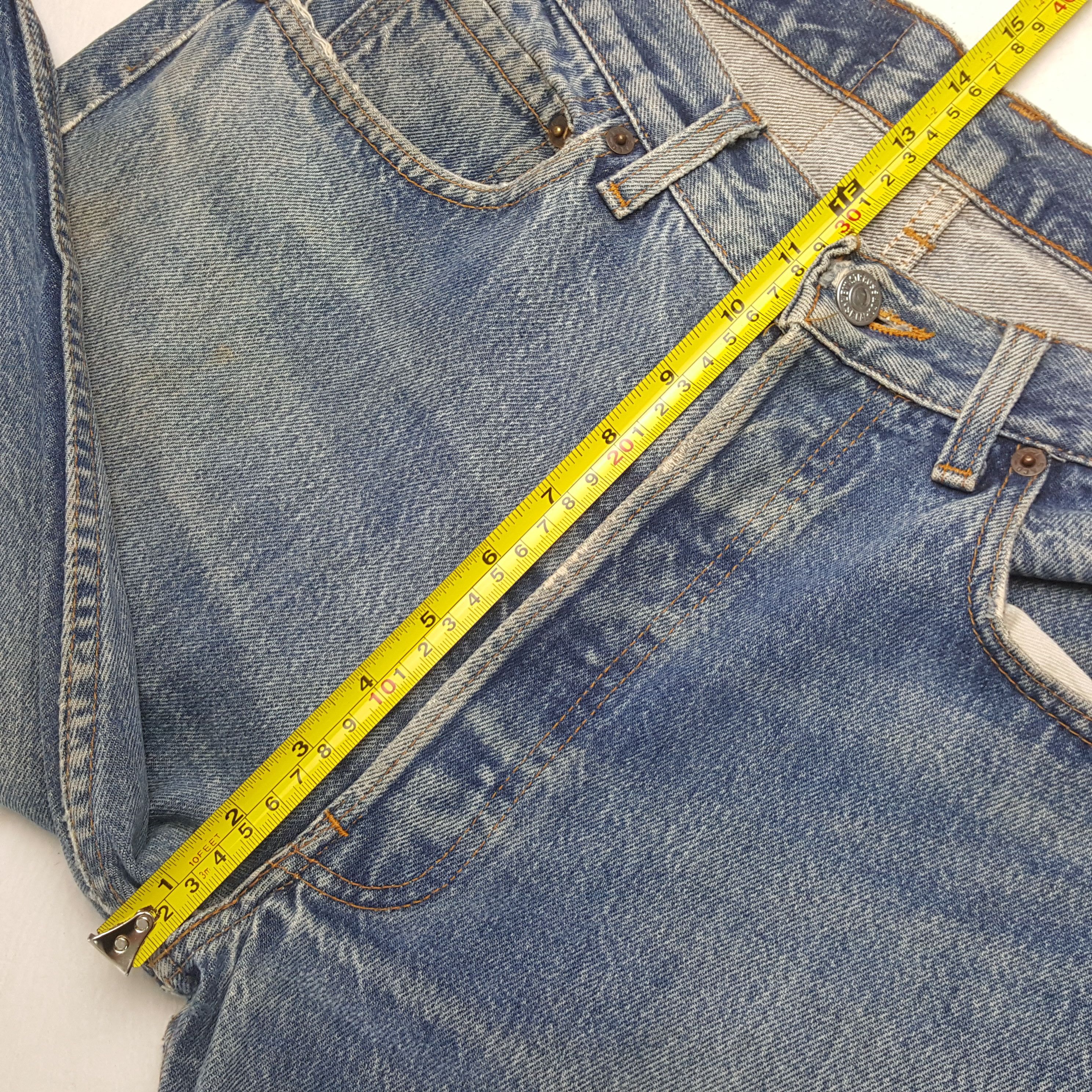Levi's Vintage 90's Levi's 501 Distressed Denim RR9 Size US 33 - 8 Thumbnail