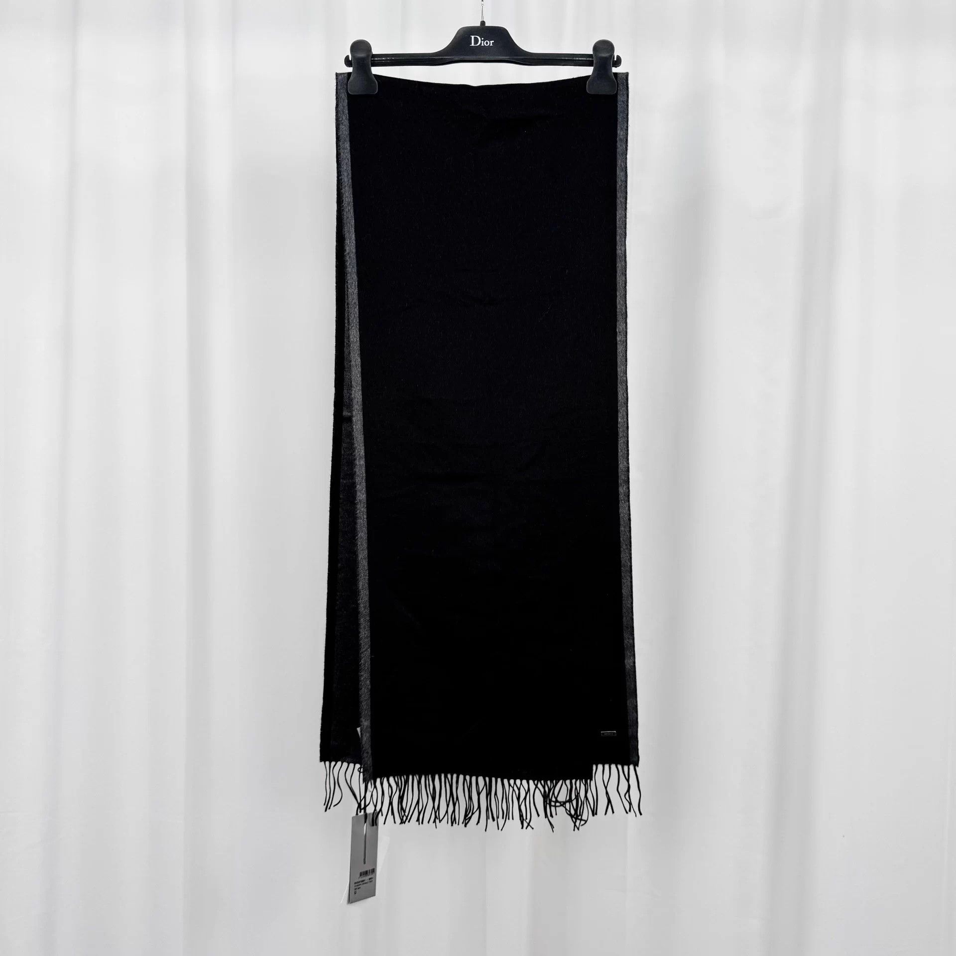 Dior Dior Black Gray Reversible Logo Scarf Size ONE SIZE - 1 Thumbnail
