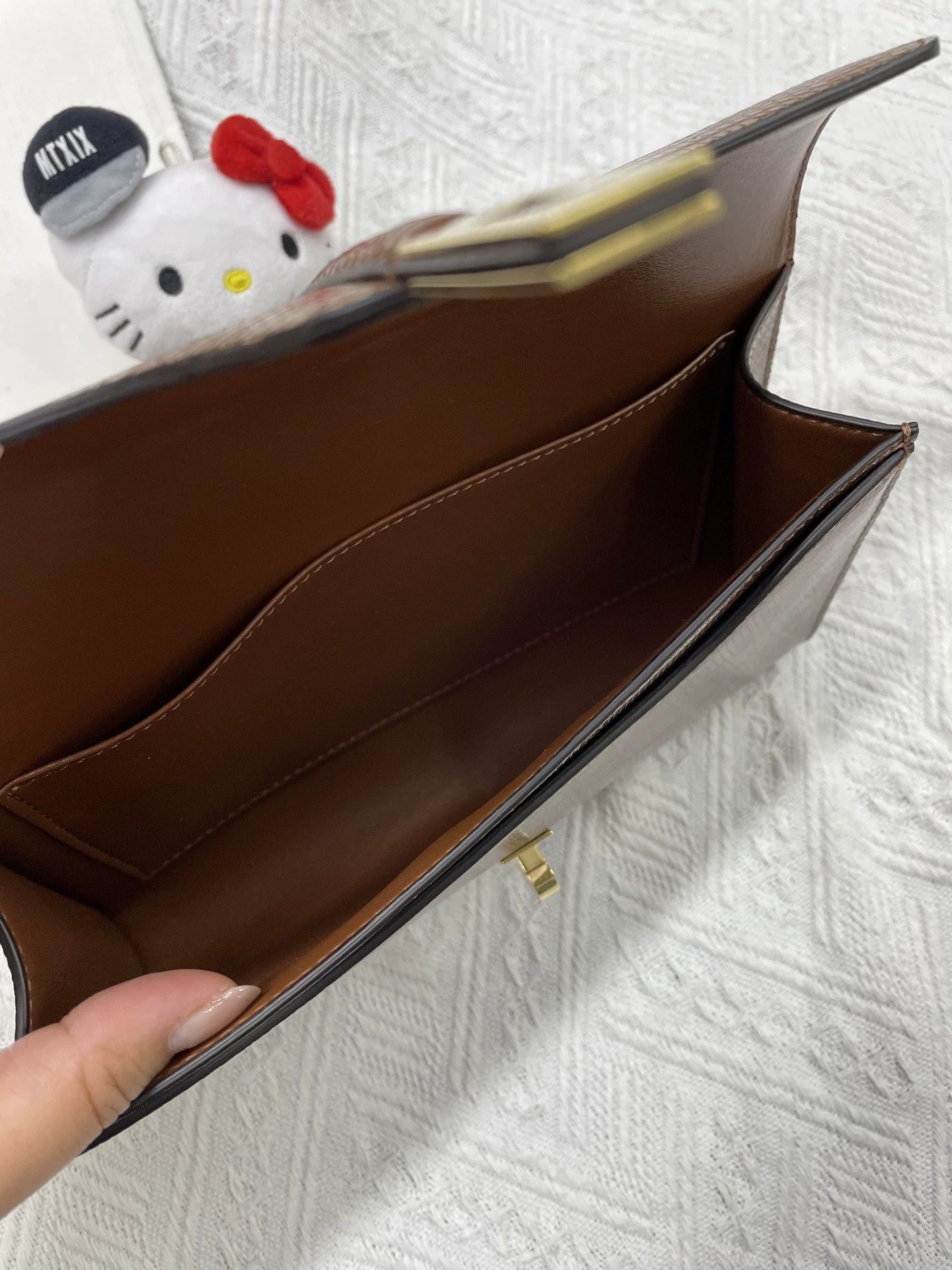 Celine Celine Caramel Lizard Clutch Size ONE SIZE - 6 Thumbnail