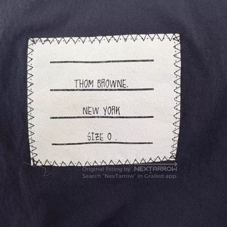 Thom Browne Thom Browne Classic Double Sleeve Logo Jacket in Blue Size US XS / EU 42 / 0 - 7 Thumbnail
